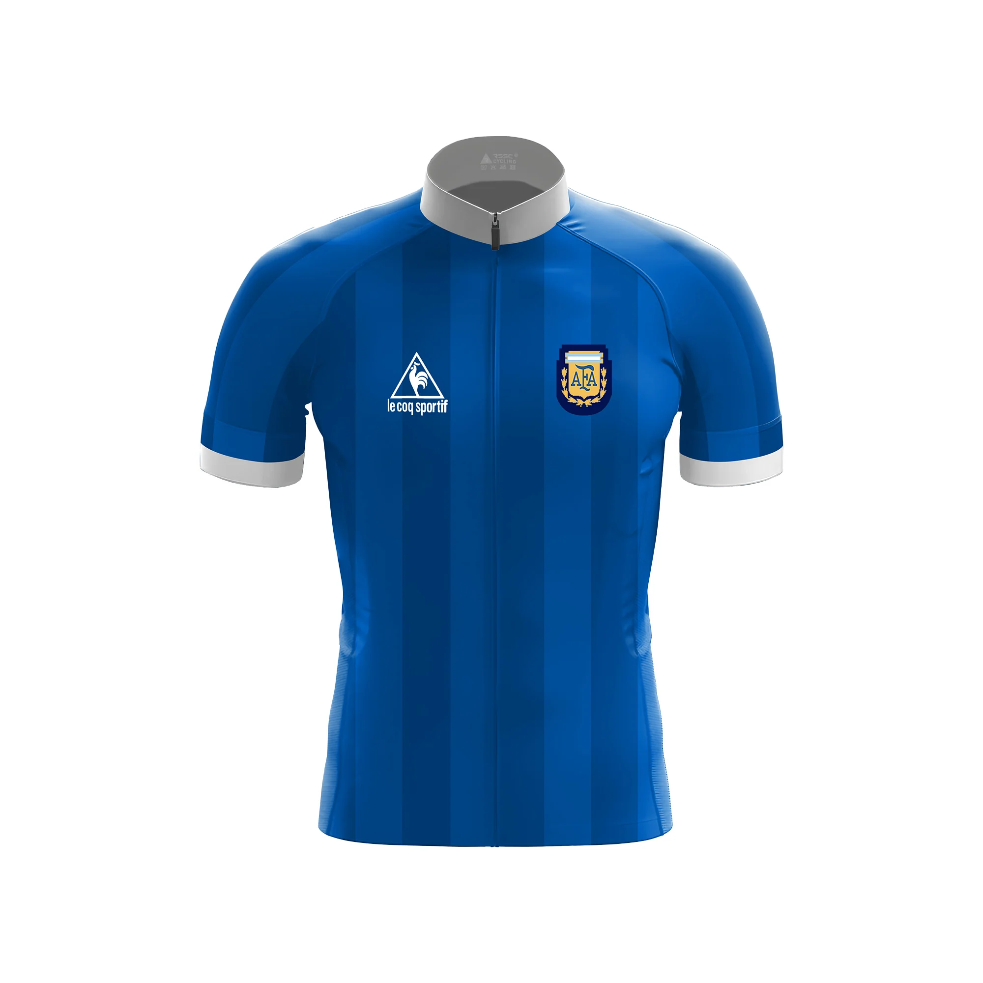 1986 Argentina away Men's Short Sleeve Cycling Kit - Image 3