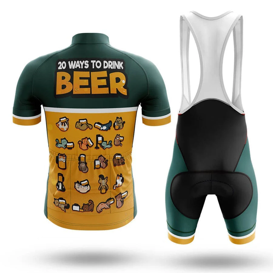 20 Ways To Drink Beer Men's Short Sleeve Cycling Kit - Image 2