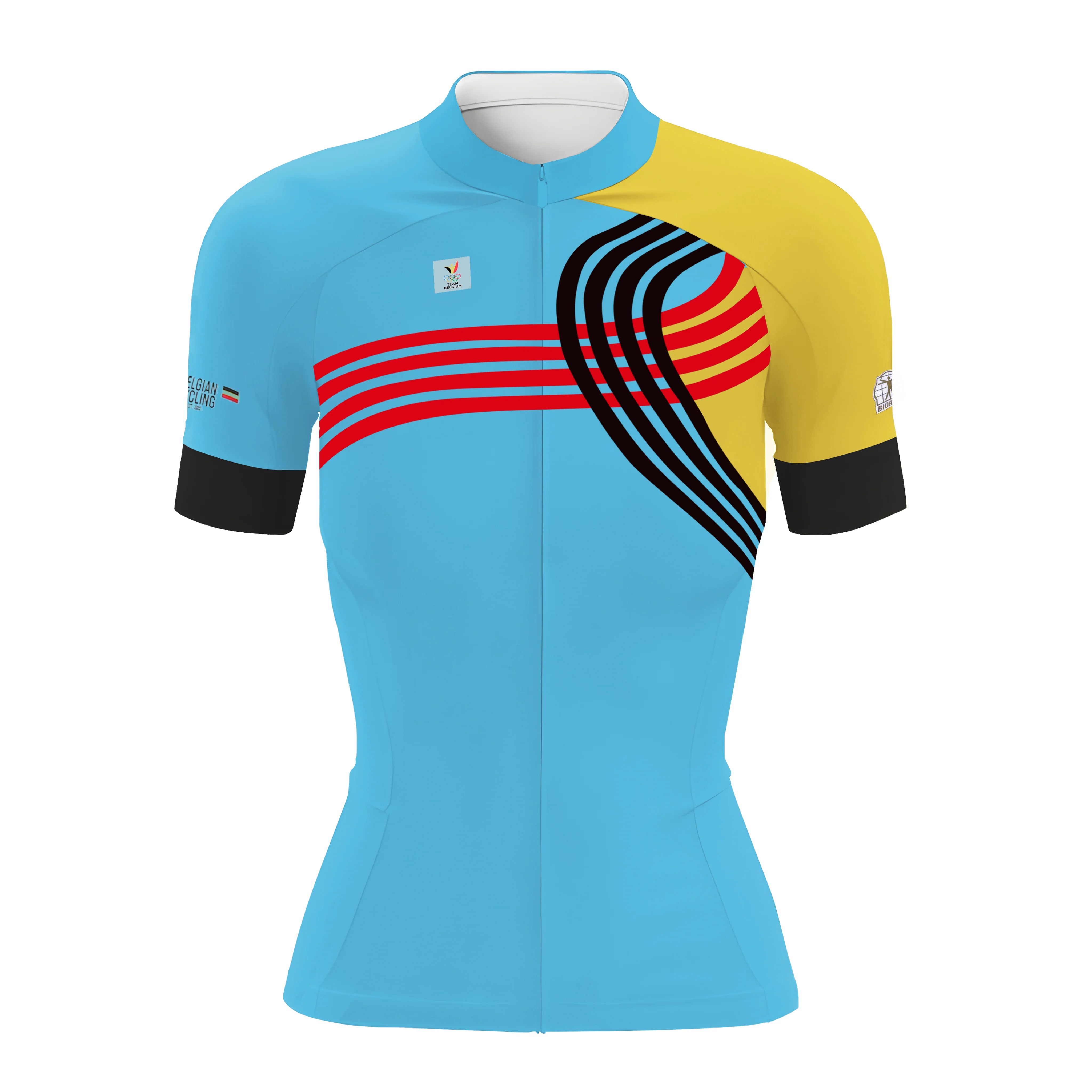 2025 Belgian National Team Cycling Jersey Women's Short Sleeve Cycling Kit - Image 3