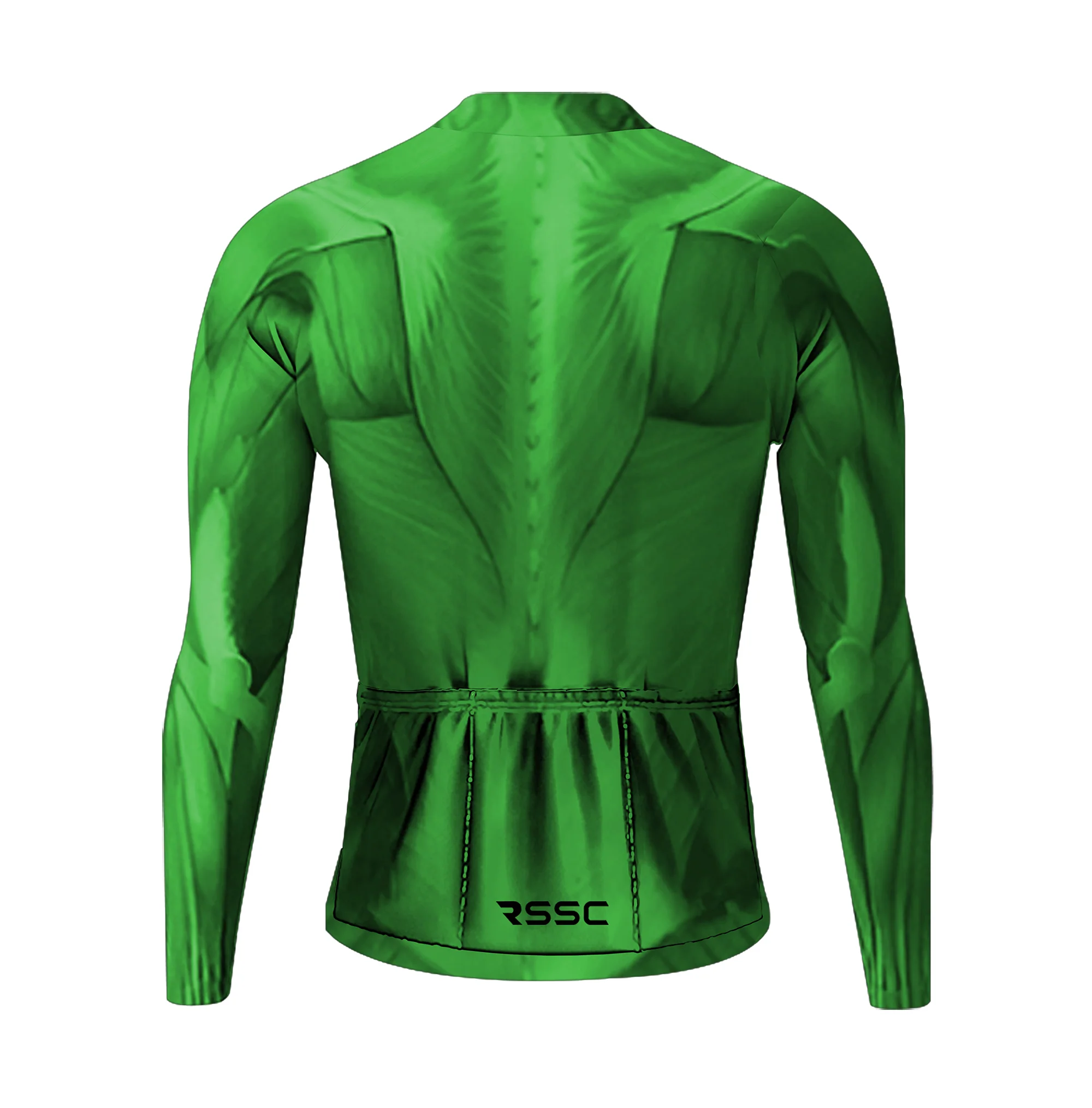 3D Green Muscle Men's Long Sleeve Cycling Kit - Image 4