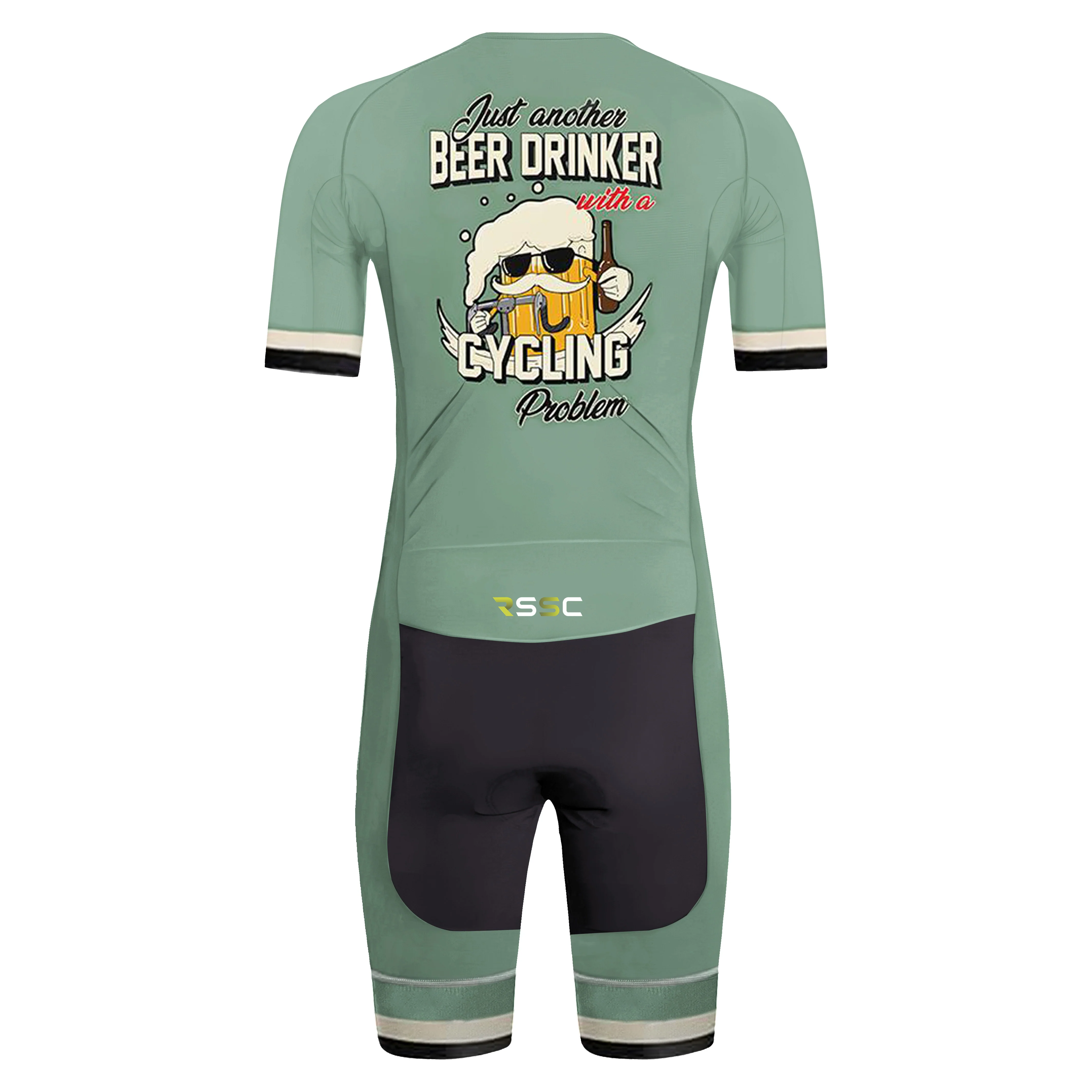 A Beer Drinker Men's Triathlon Suit - Image 2