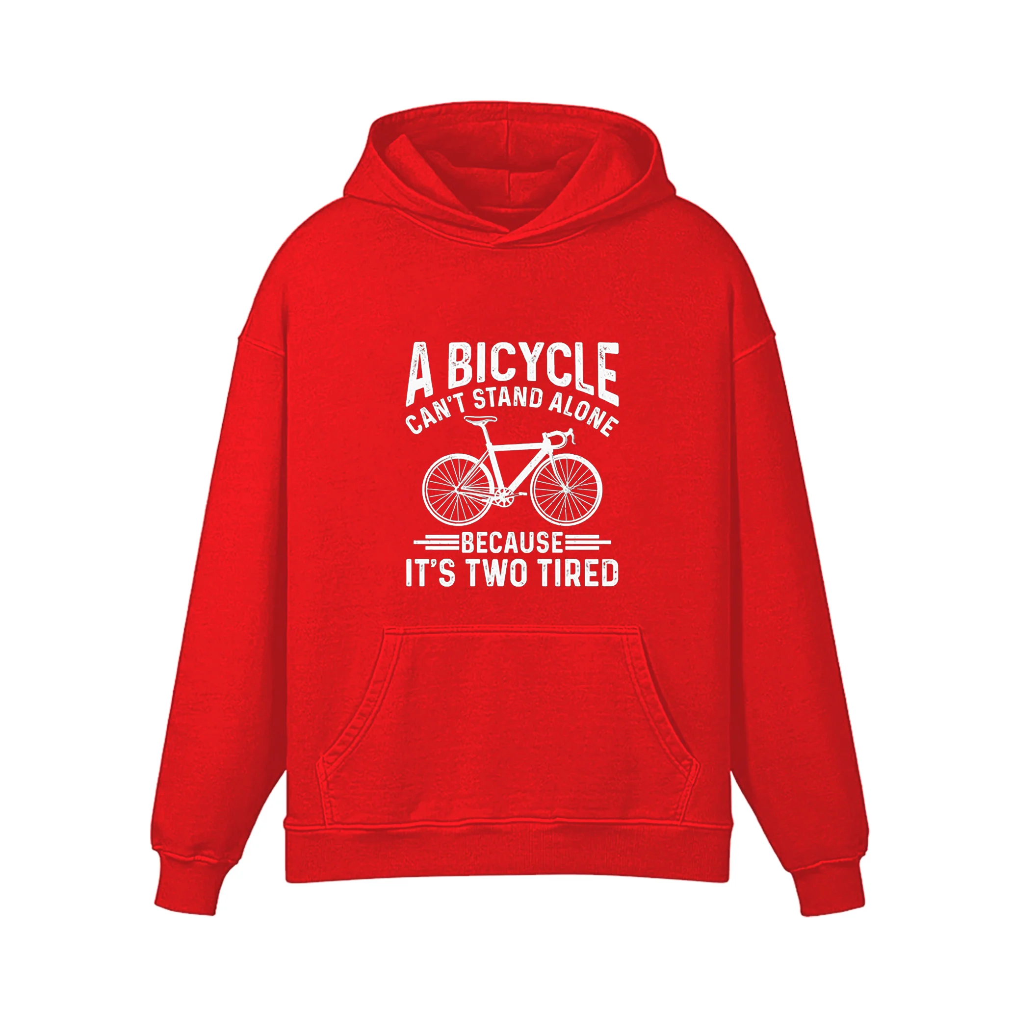 A Bicycle Can't Stand Alone Because lt's Two Tired Bike Hoodie - Image 3