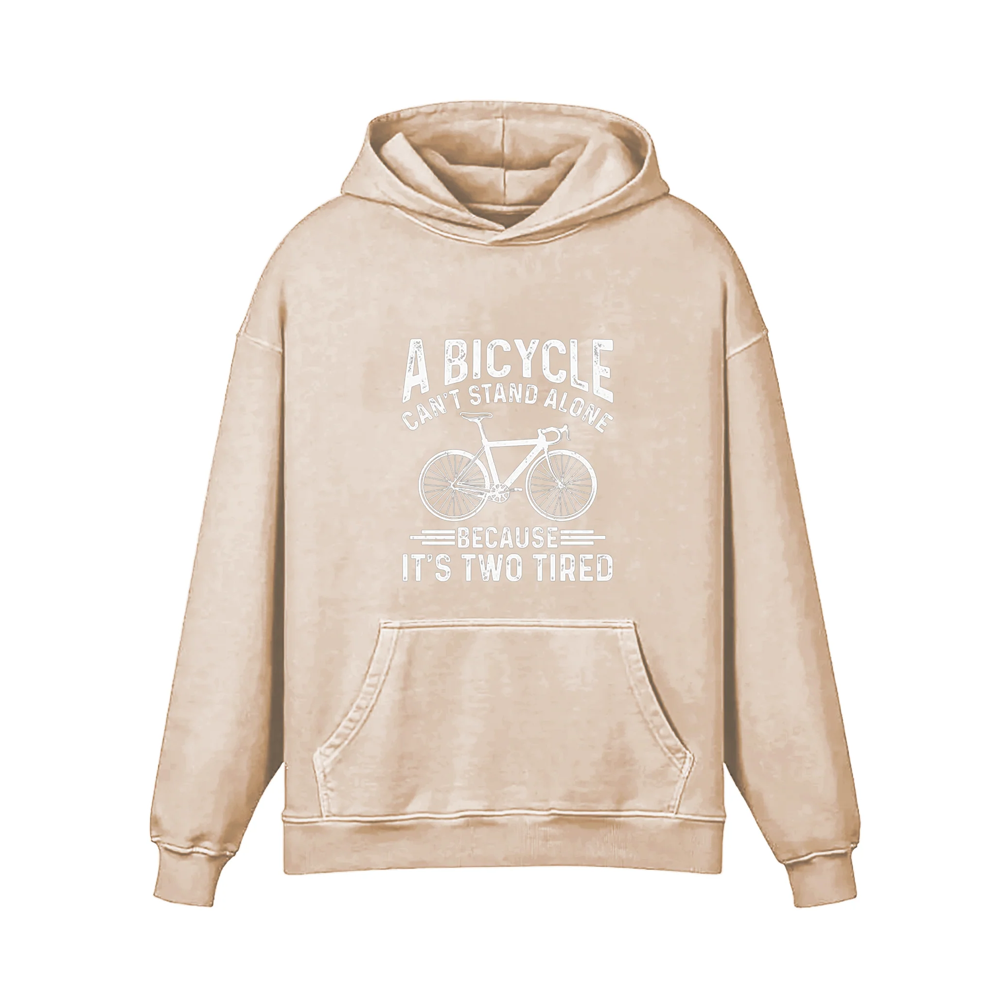 A Bicycle Can't Stand Alone Because lt's Two Tired Bike Hoodie - Image 4