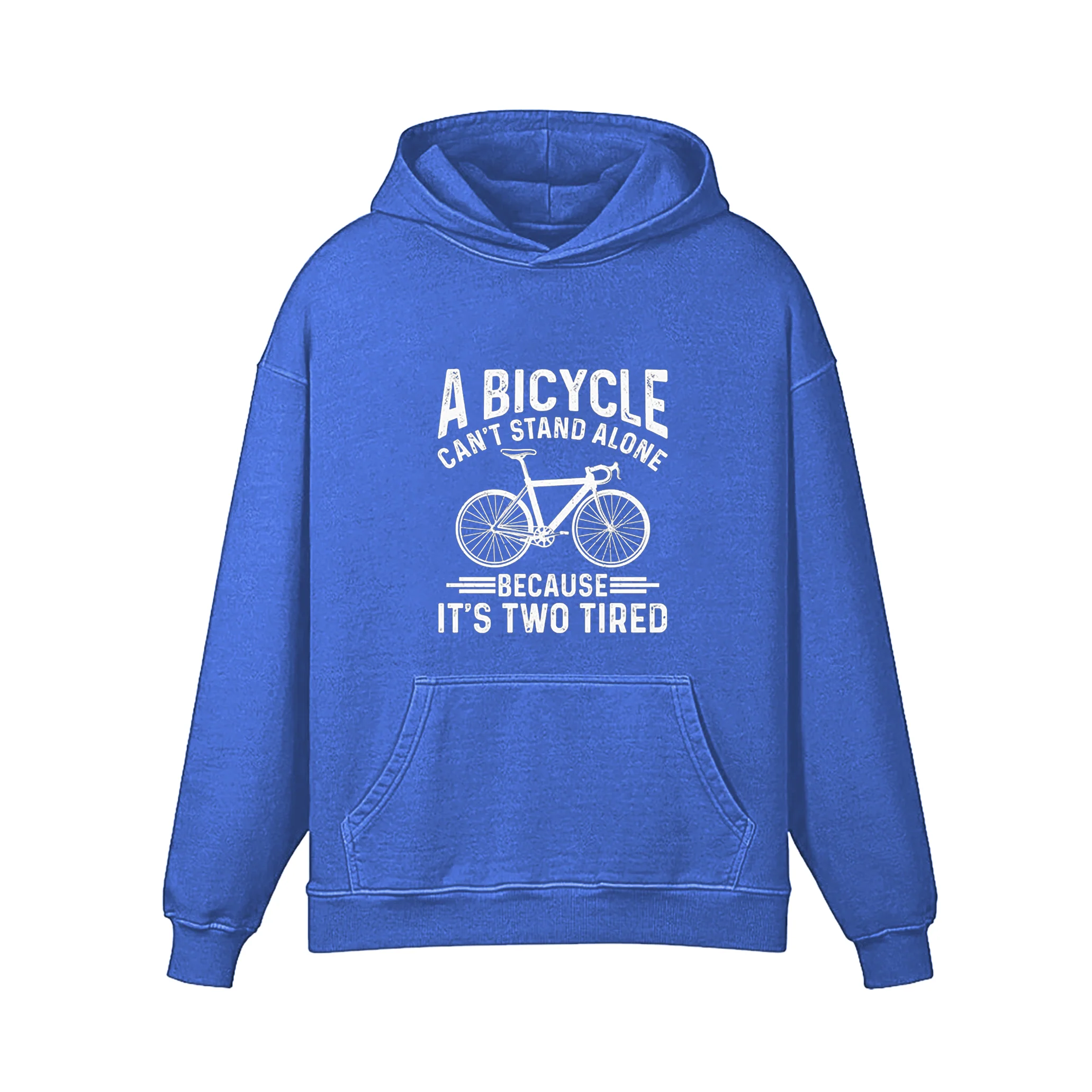 A Bicycle Can't Stand Alone Because lt's Two Tired Bike Hoodie - Image 6