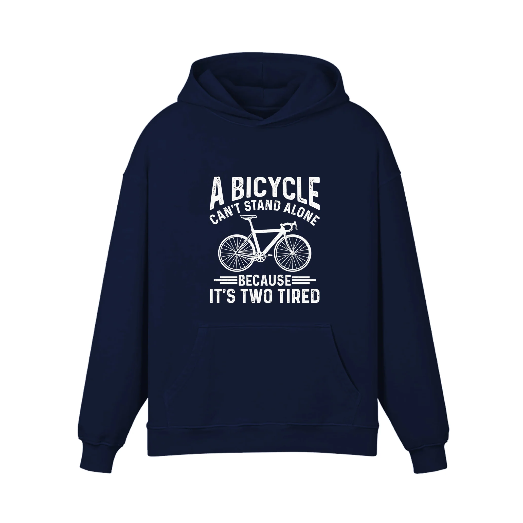 A Bicycle Can't Stand Alone Because lt's Two Tired Bike Hoodie - Image 7