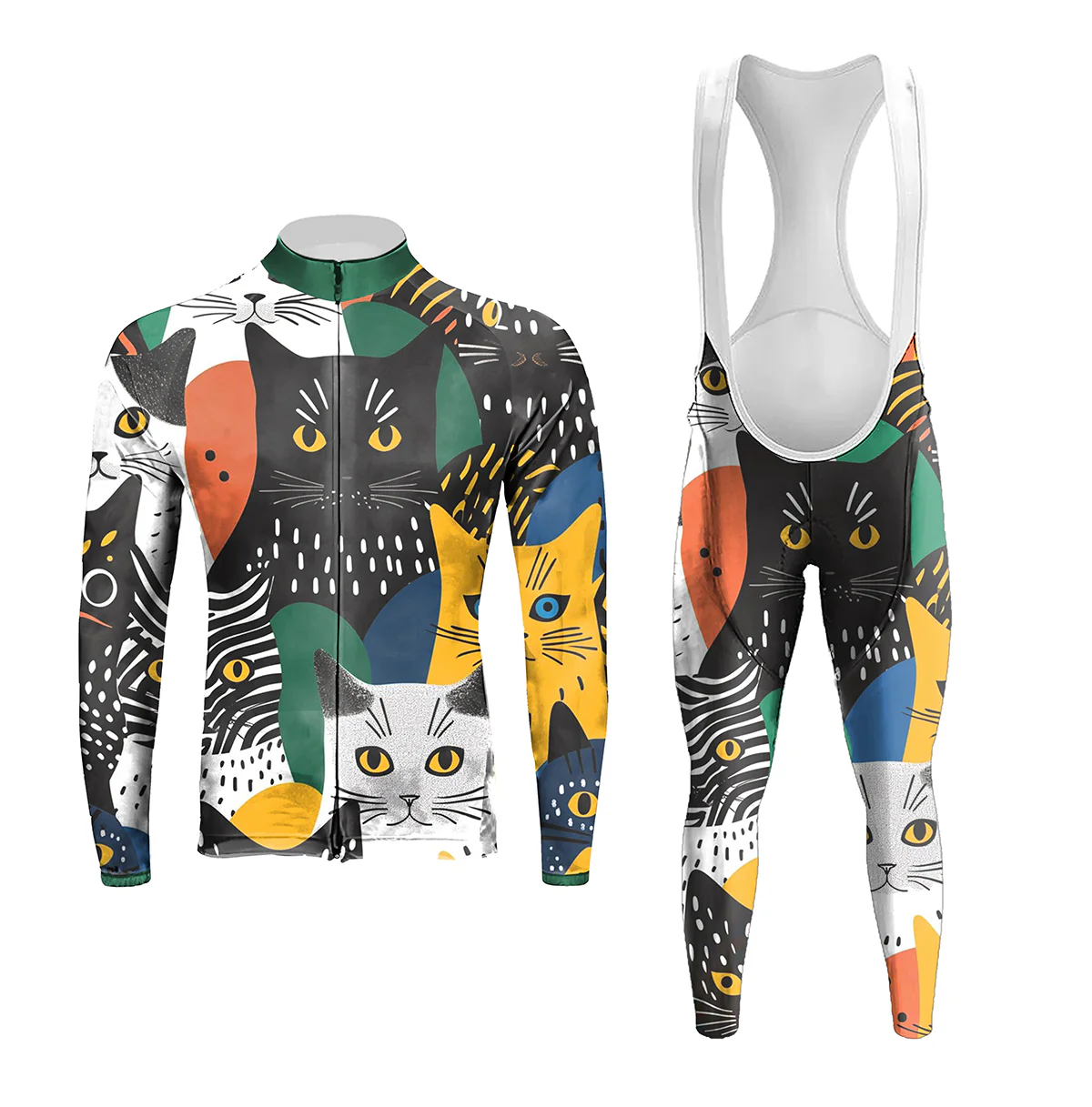 A Bunch Of Cats Men's Long Sleeve Cycling Kit