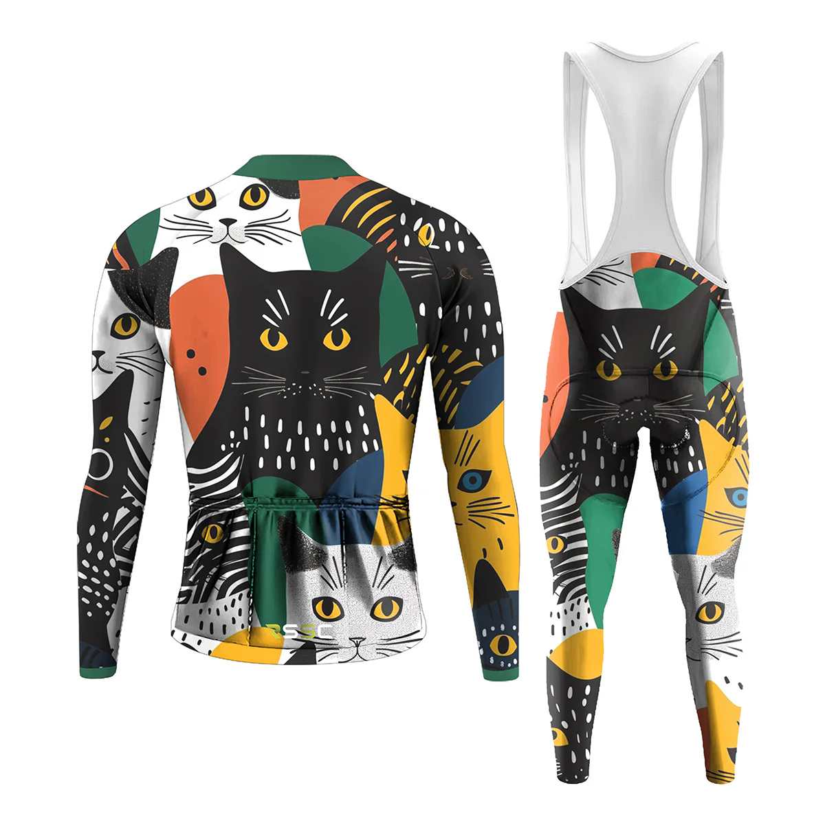 A Bunch Of Cats Men's Long Sleeve Cycling Kit - Image 2