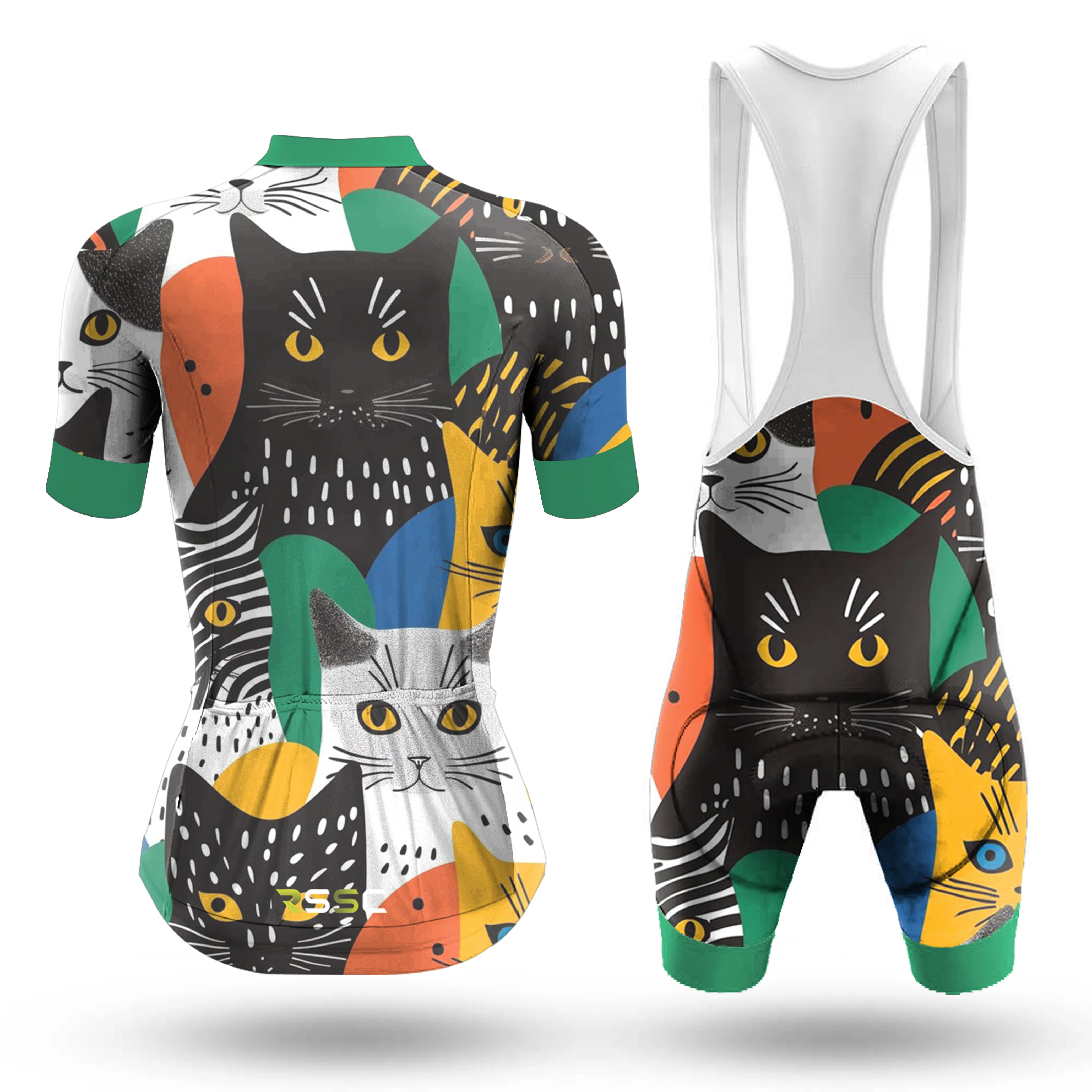 A Bunch Of Cats Women's Short Sleeve Cycling Kit - Image 2