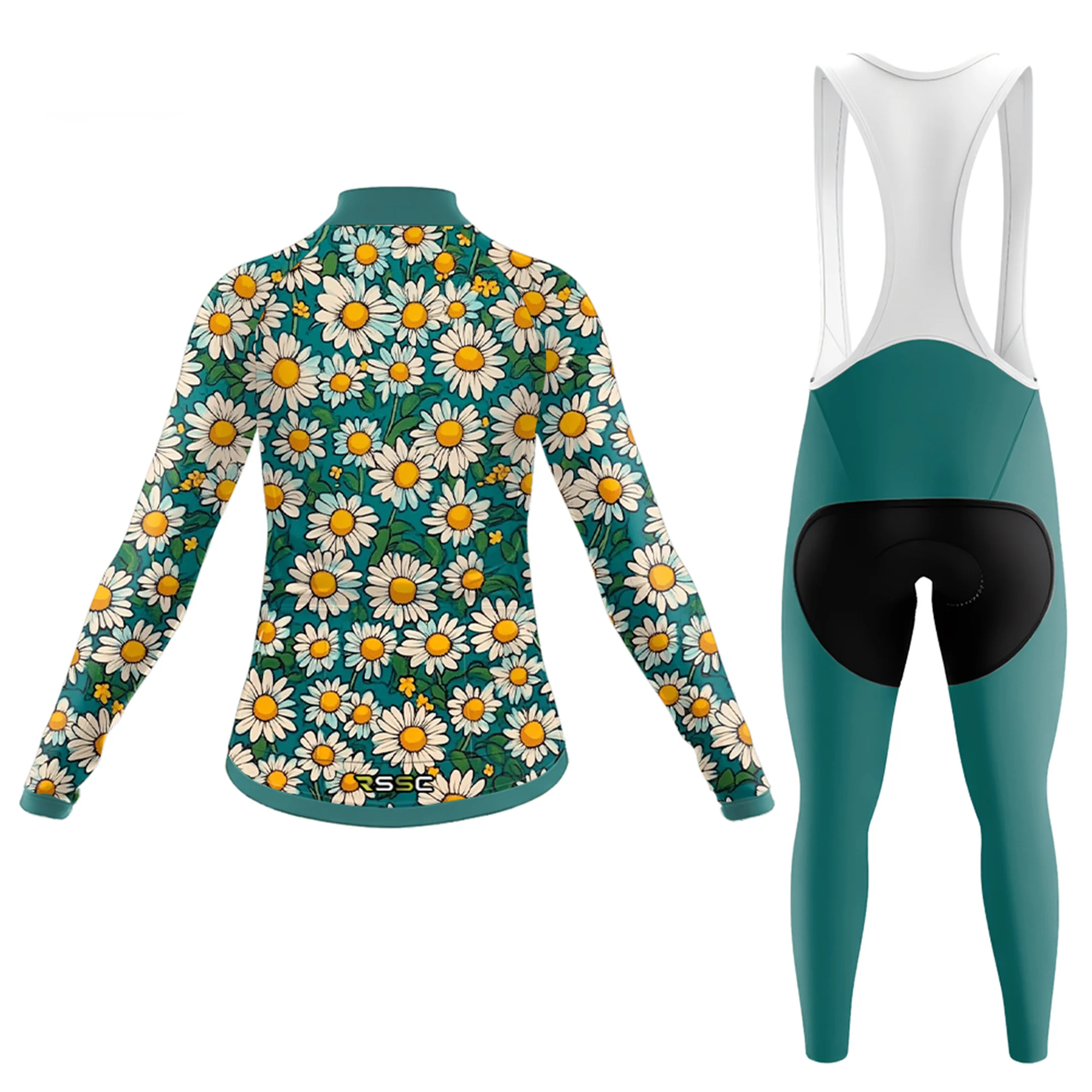 A sea of daisies Women's Long Sleeve Cycling Kit - Image 2