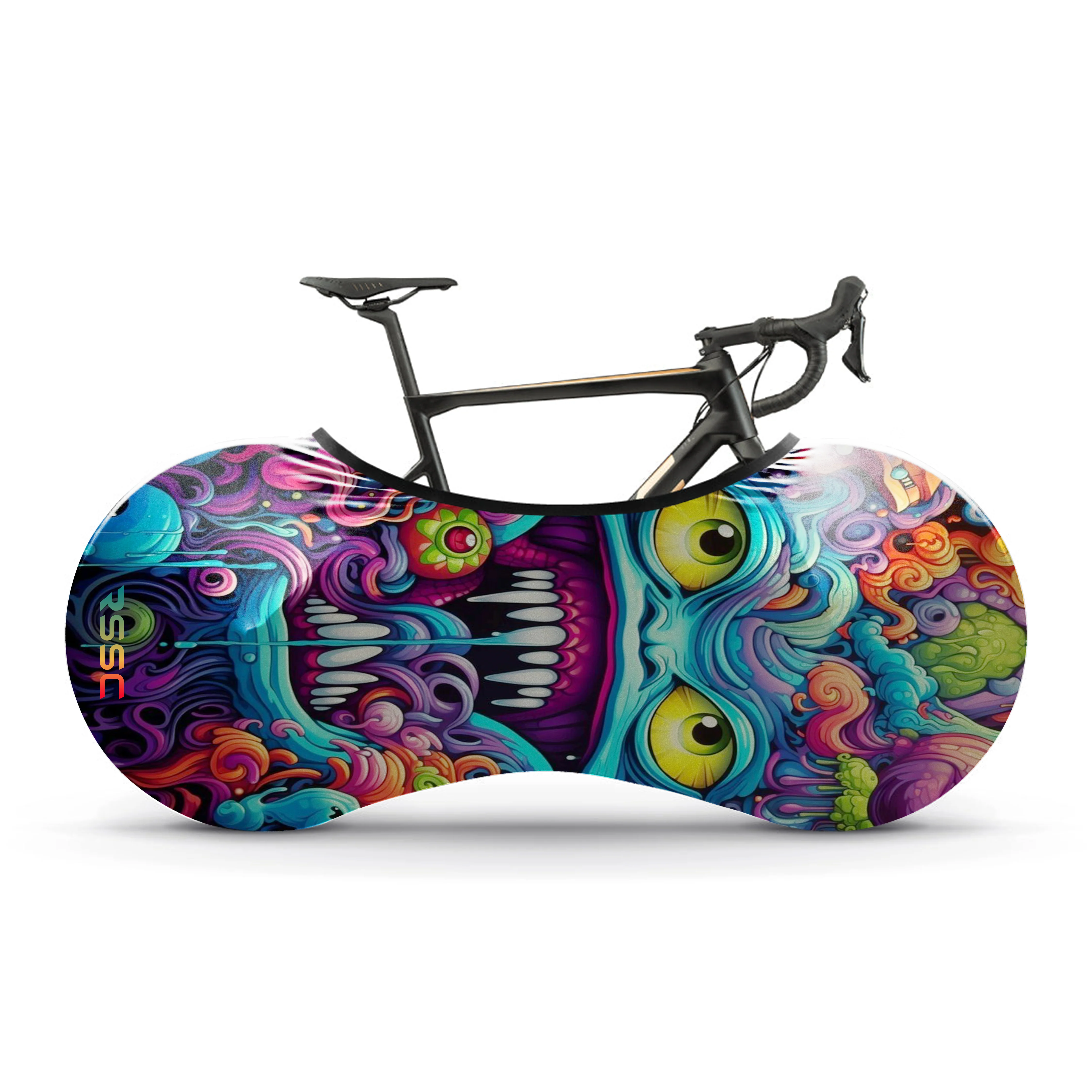 Abstract Graffiti Demon Doodle Bicycle Wheels Cover