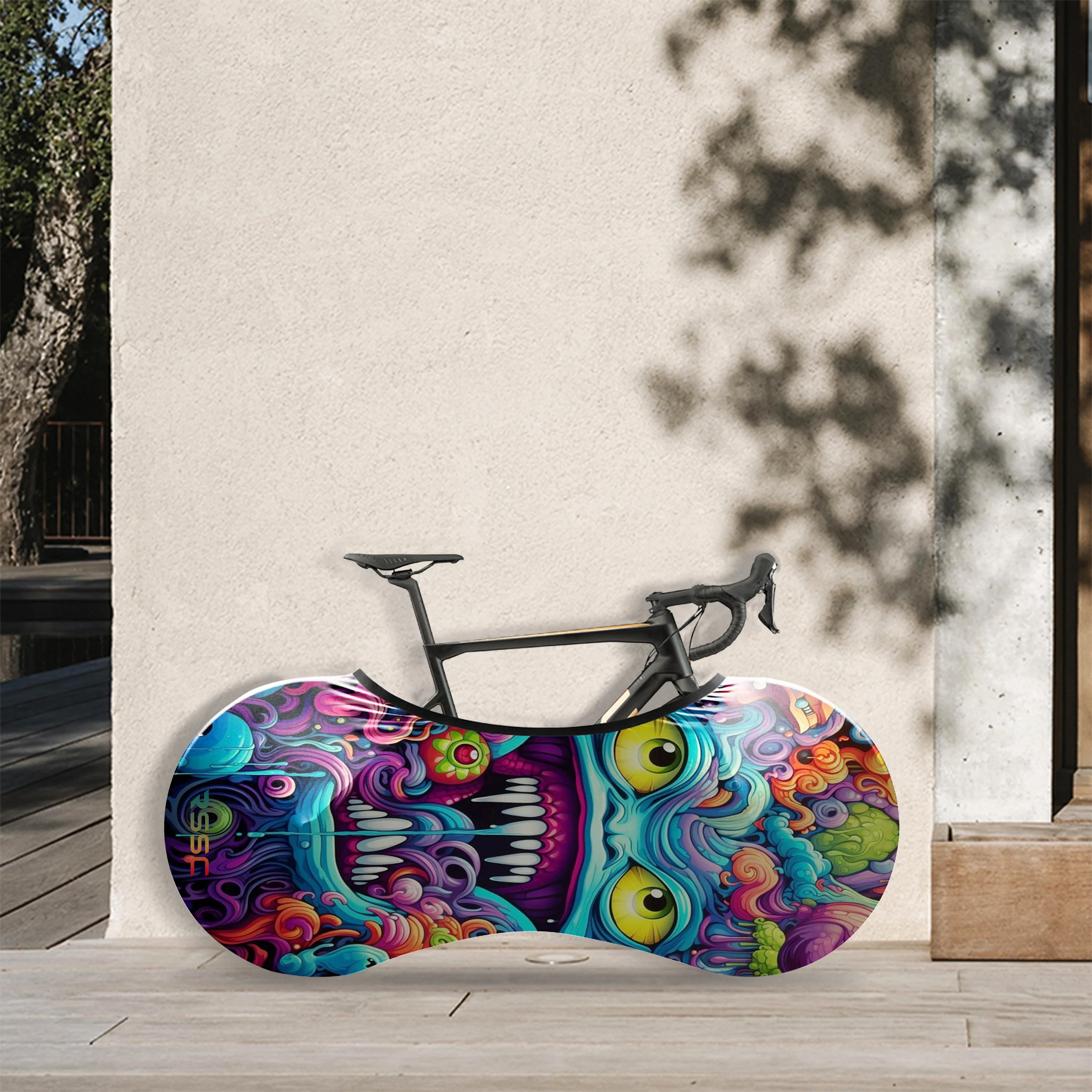 Abstract Graffiti Demon Doodle Bicycle Wheels Cover - Image 5