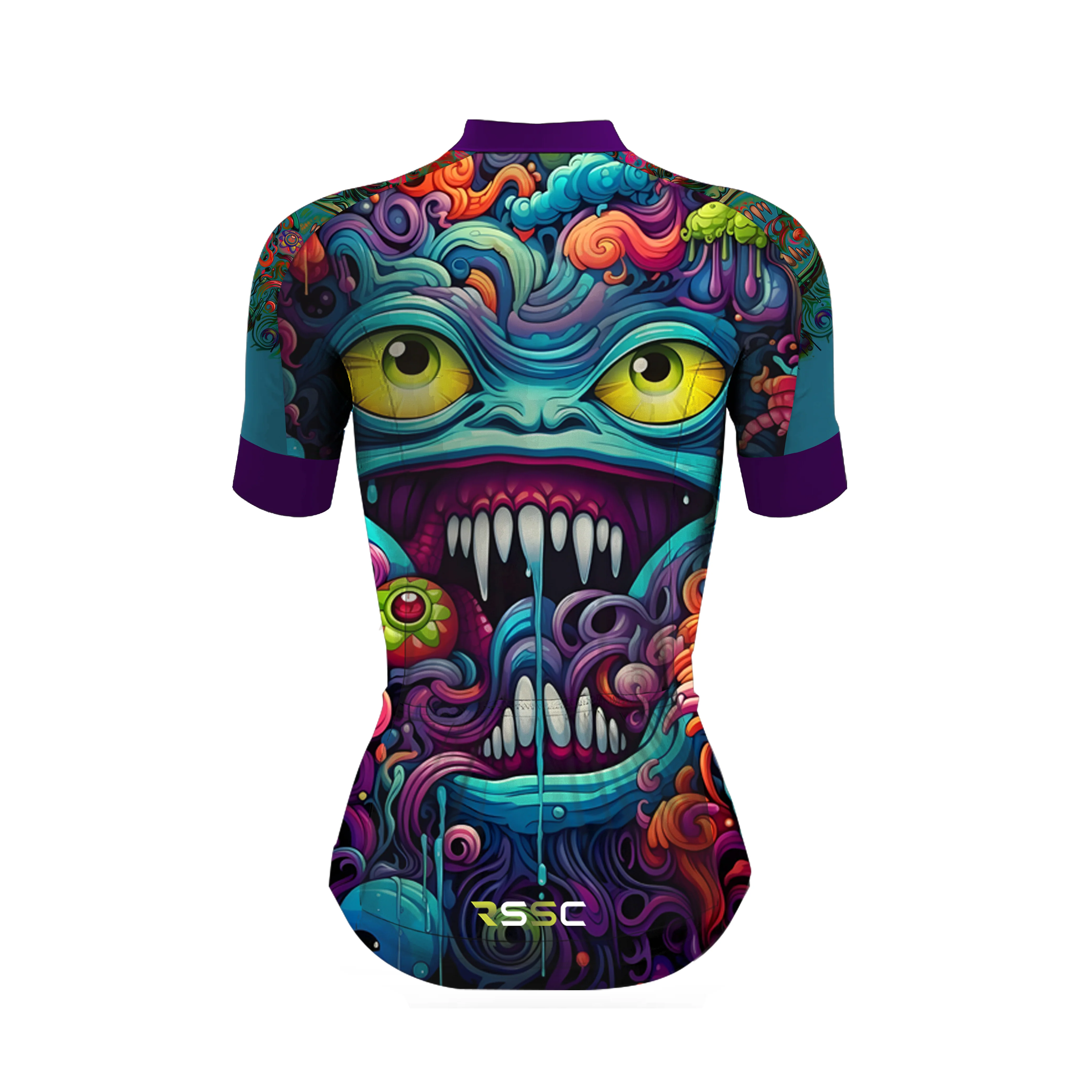 Abstract Graffiti Demon Doodle Women's Short Sleeve Cycling Kit - Image 4