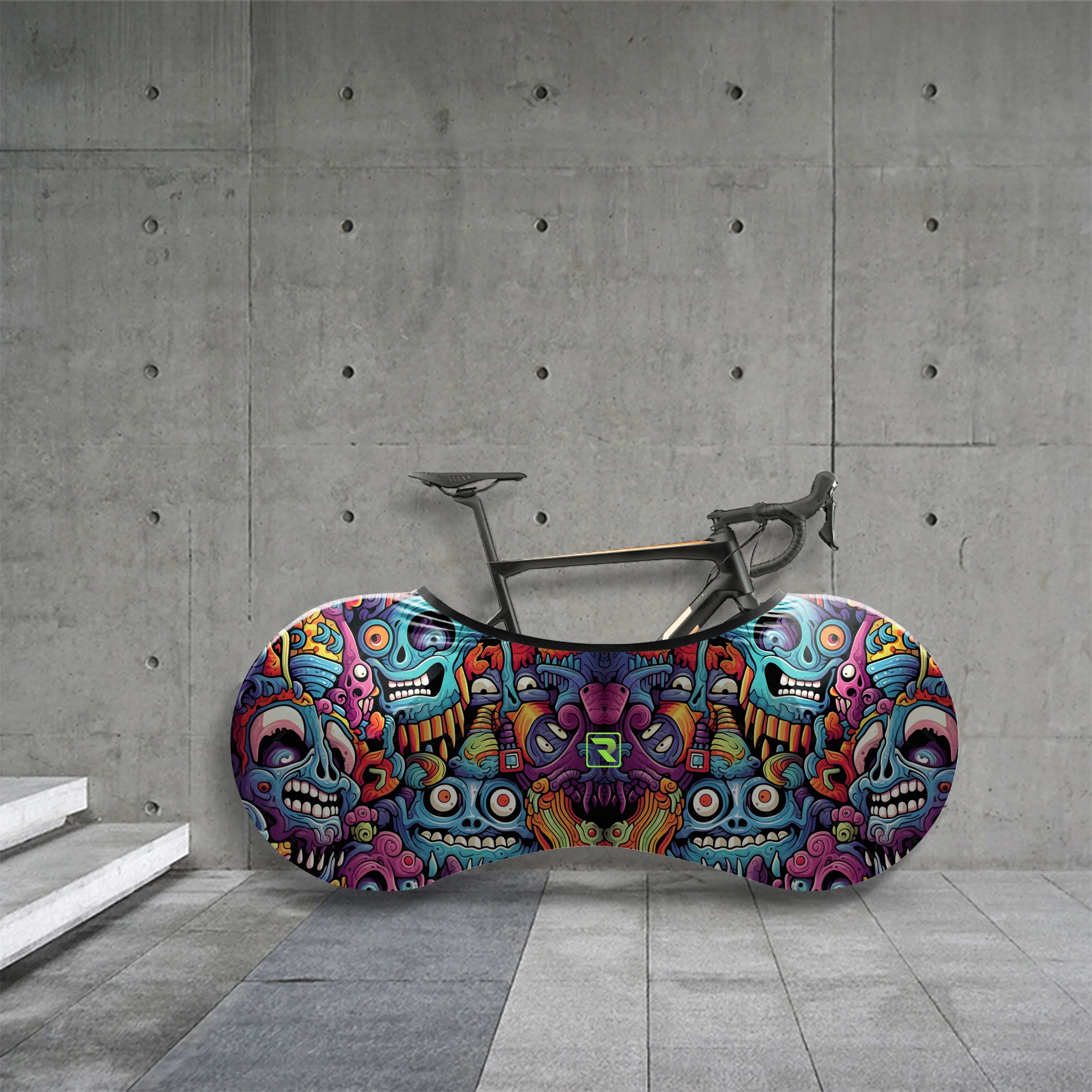 Alien Creatures Multicolor Bicycle Wheels Cover - Image 2