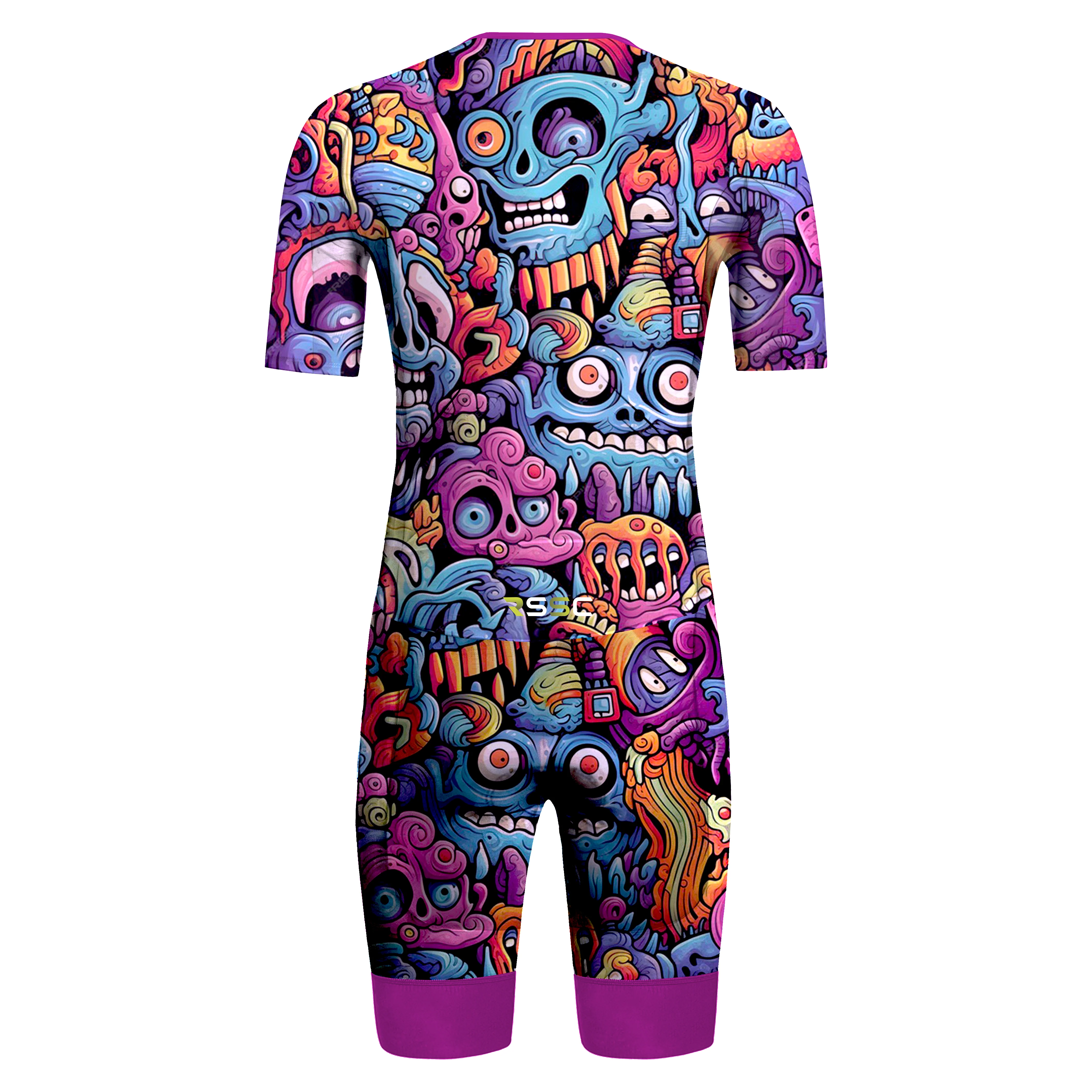 Alien Creatures Multicolor Men's Triathlon Suit - Image 2
