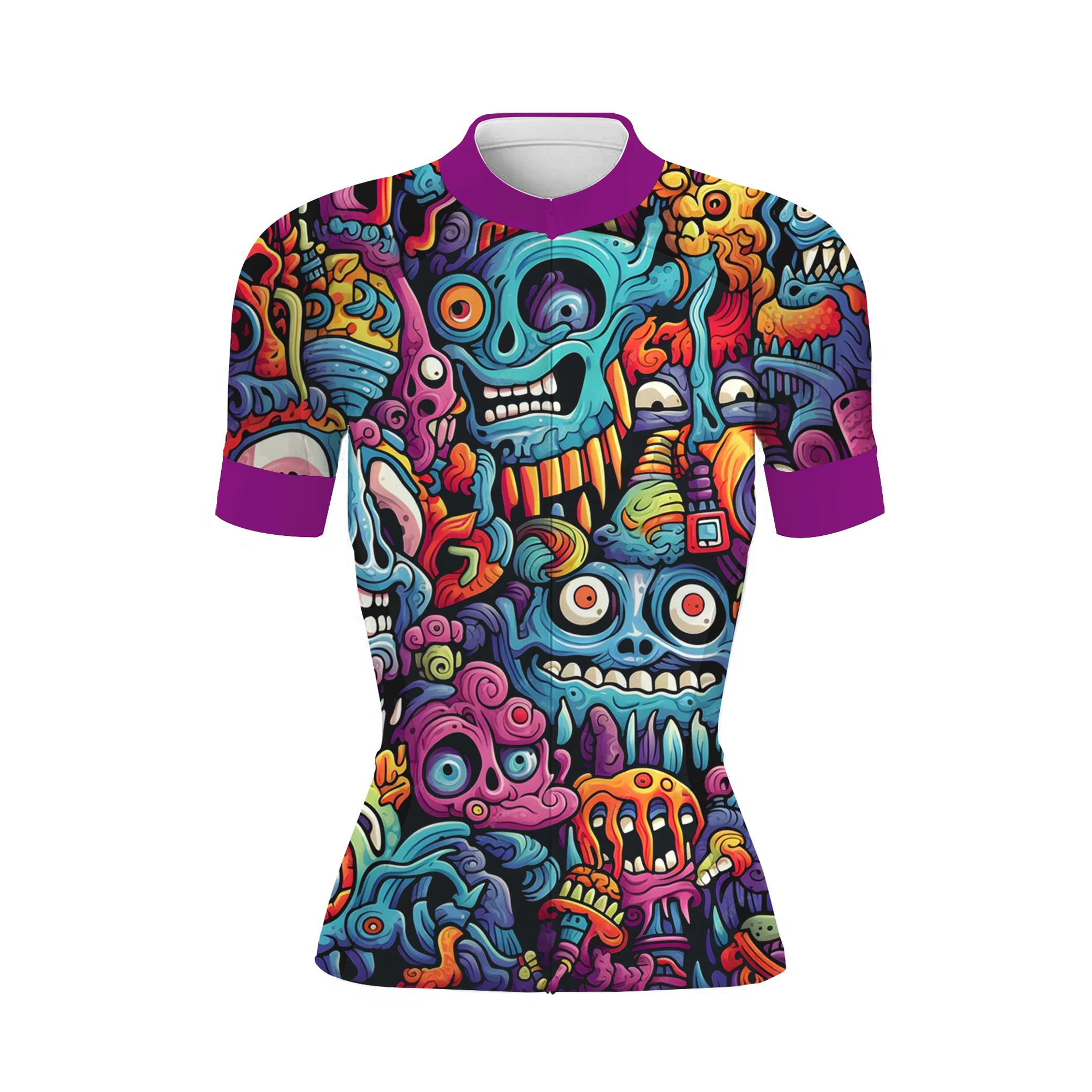 Alien Creatures Multicolor Women's Short Sleeve Cycling Kit - Image 3