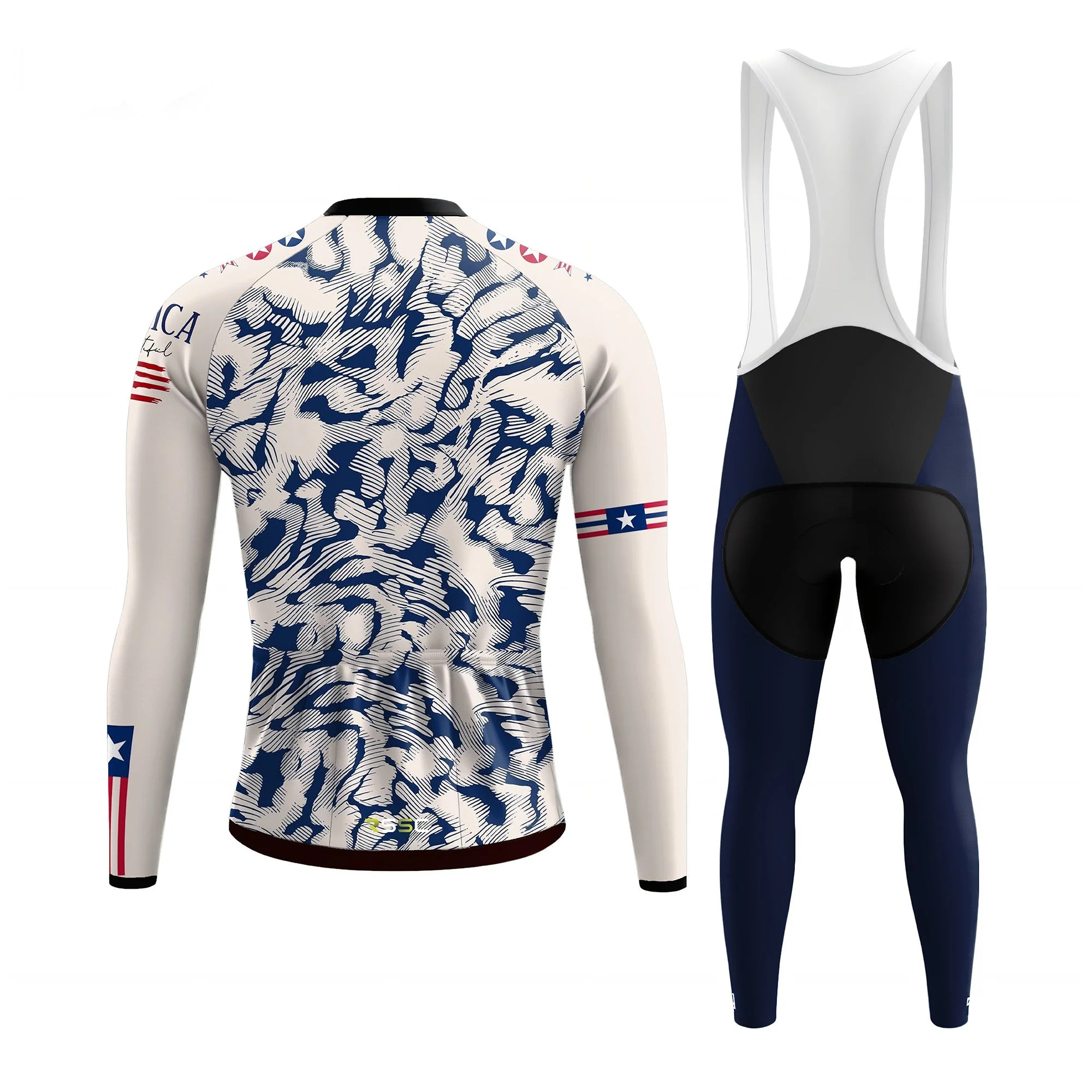 American cyclist Men's Long Sleeve Cycling Kit - Image 2