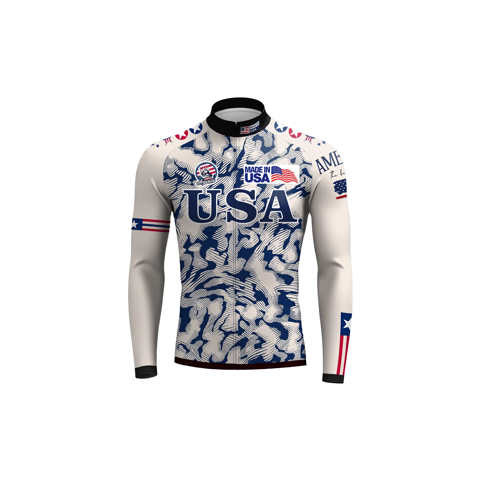 American cyclist Men's Long Sleeve Cycling Kit - Image 3
