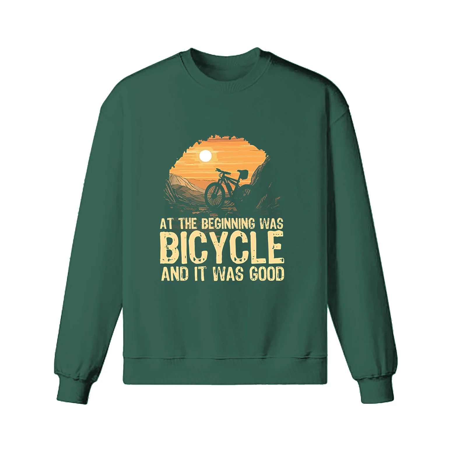 AT The Beginning Was Bicycle And IT Was Good Sweatshirt - Image 2