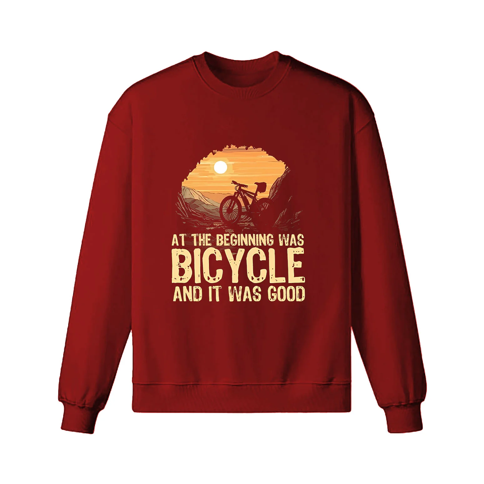 AT The Beginning Was Bicycle And IT Was Good Sweatshirt - Image 3