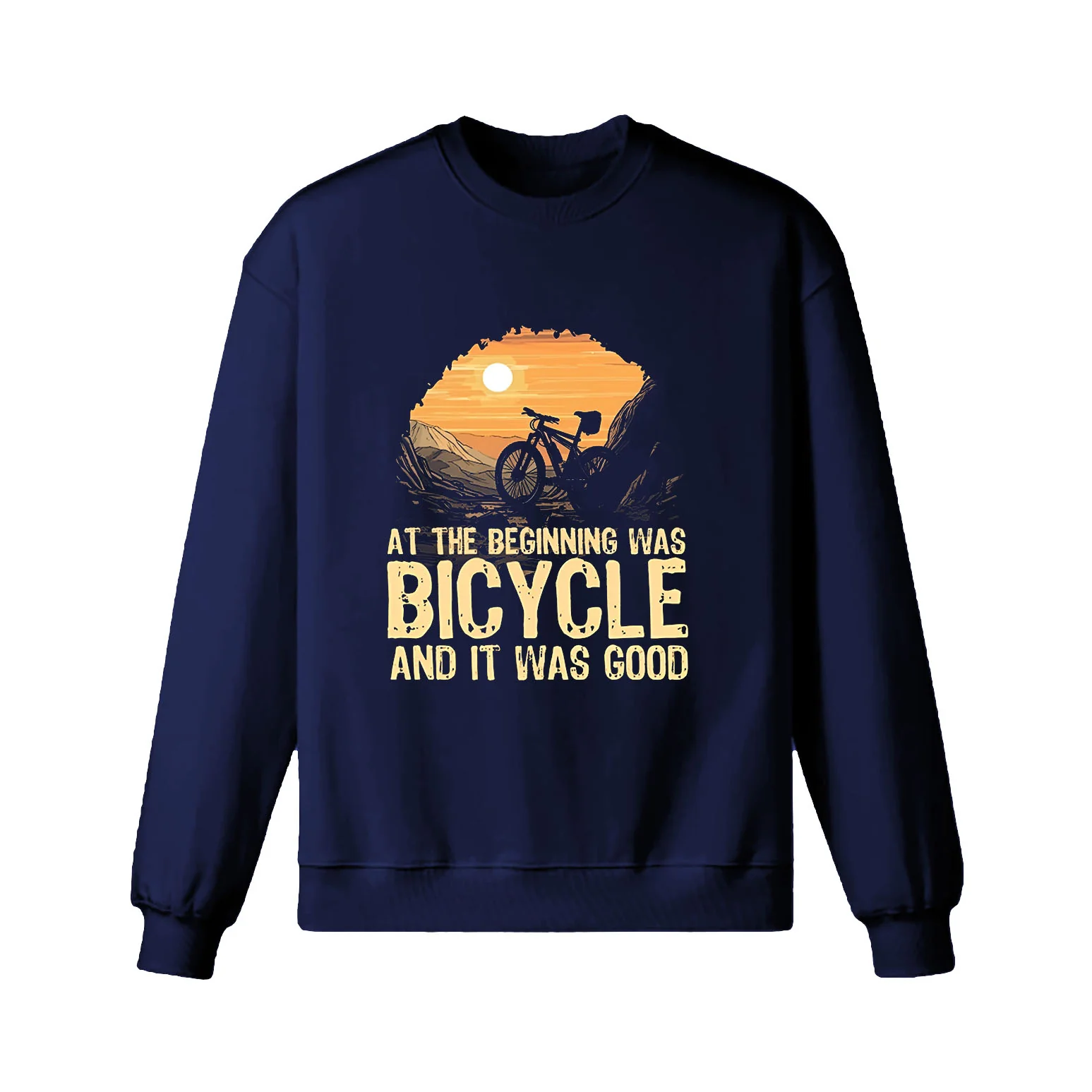 AT The Beginning Was Bicycle And IT Was Good Sweatshirt - Image 4