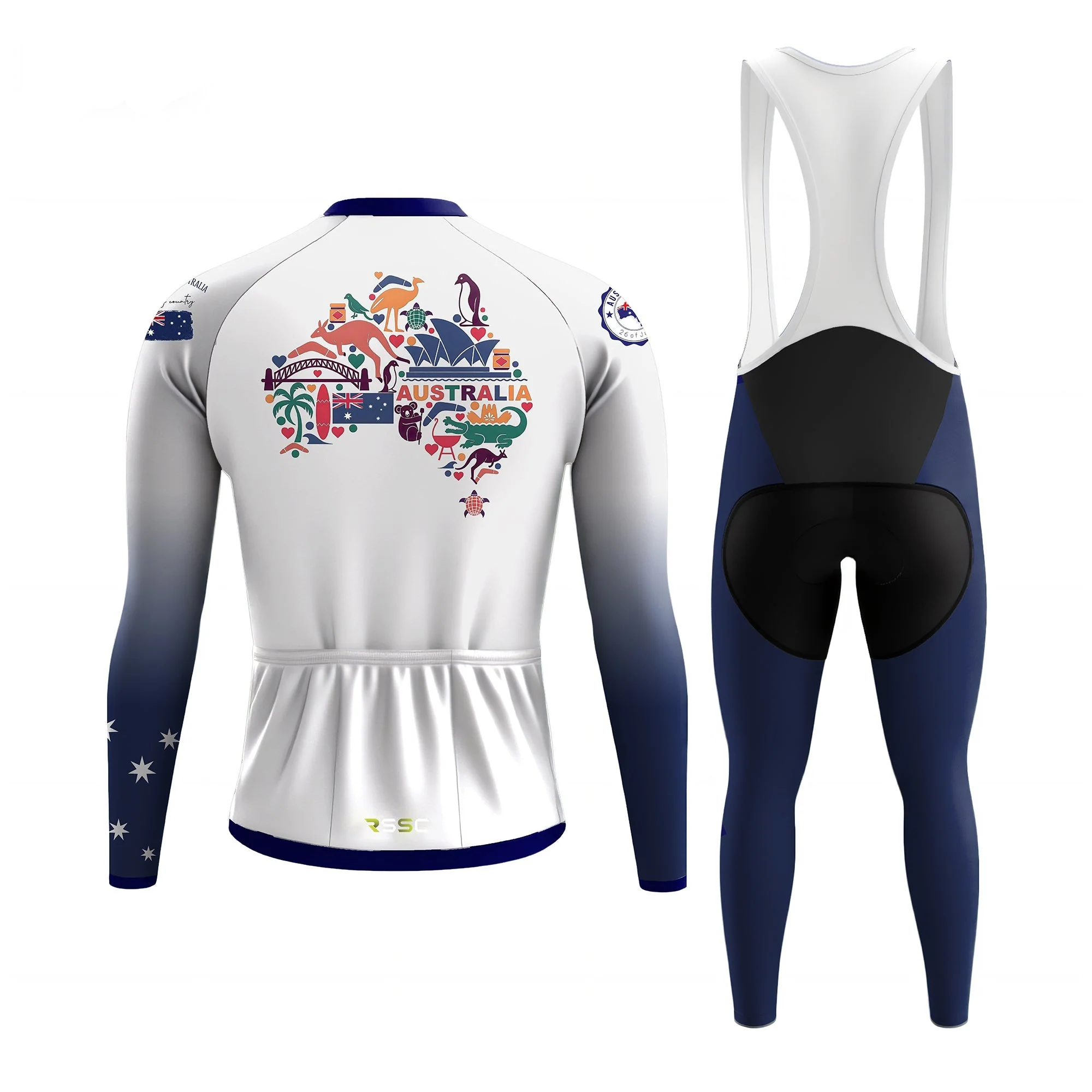 Australia Men's Long Sleeve Cycling Kit - Image 2