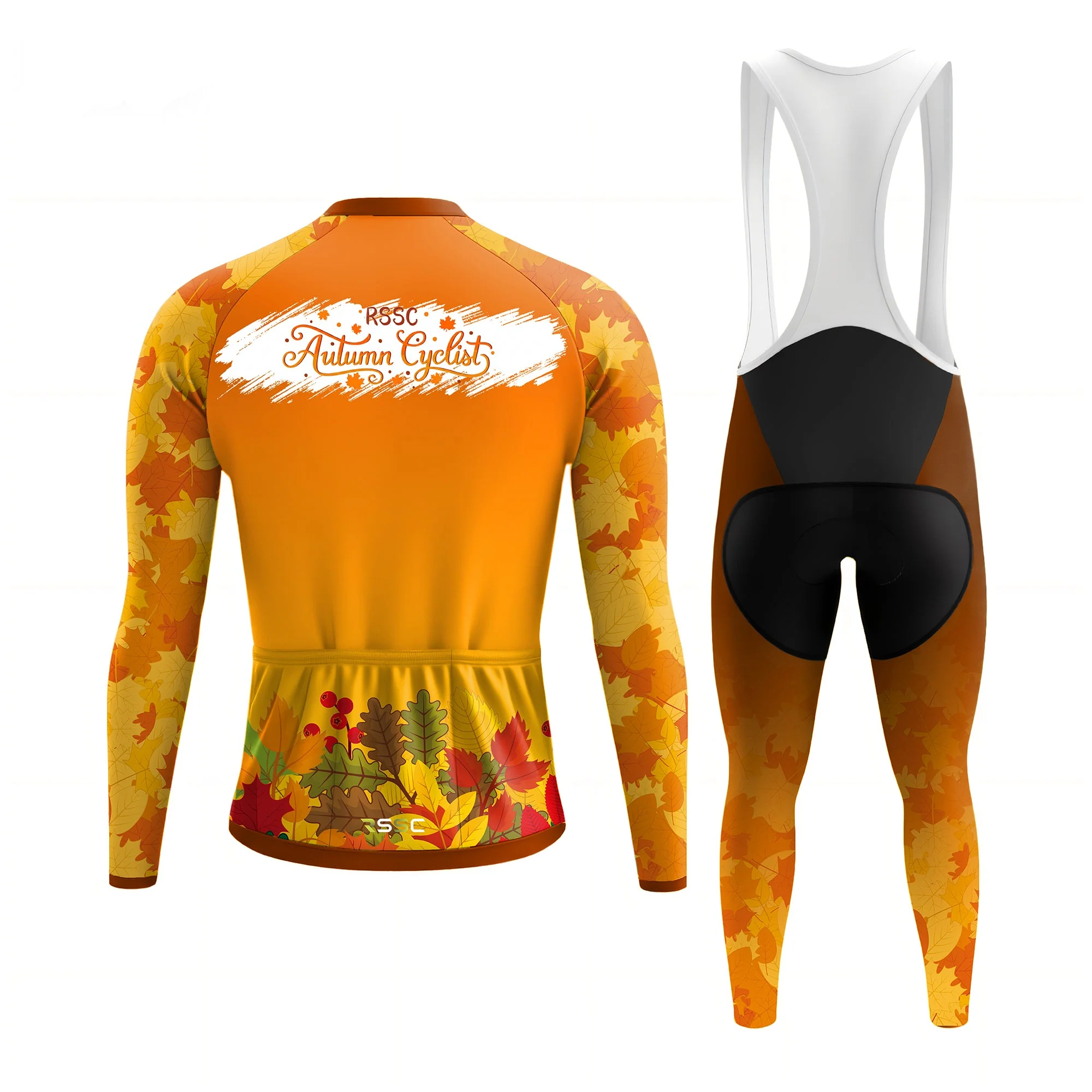 Autumn Colors Fall Foliage Men's Long Sleeve Cycling Kit - Image 2