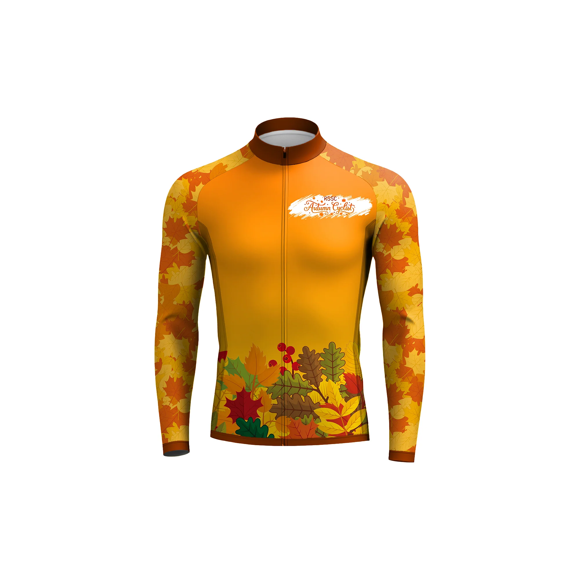 Autumn Colors Fall Foliage Men's Long Sleeve Cycling Kit - Image 3