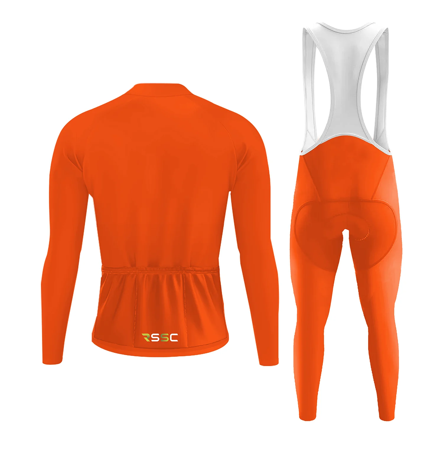 Balenci-YA-GO! Orange Men's Long Sleeve Cycling Kit - Image 2