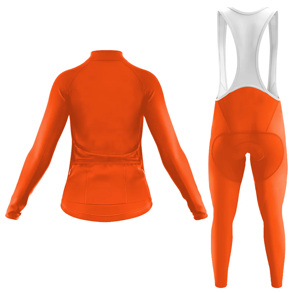 Balenci-YA-GO! Orange Women's Long Sleeve Cycling Kit - Image 2