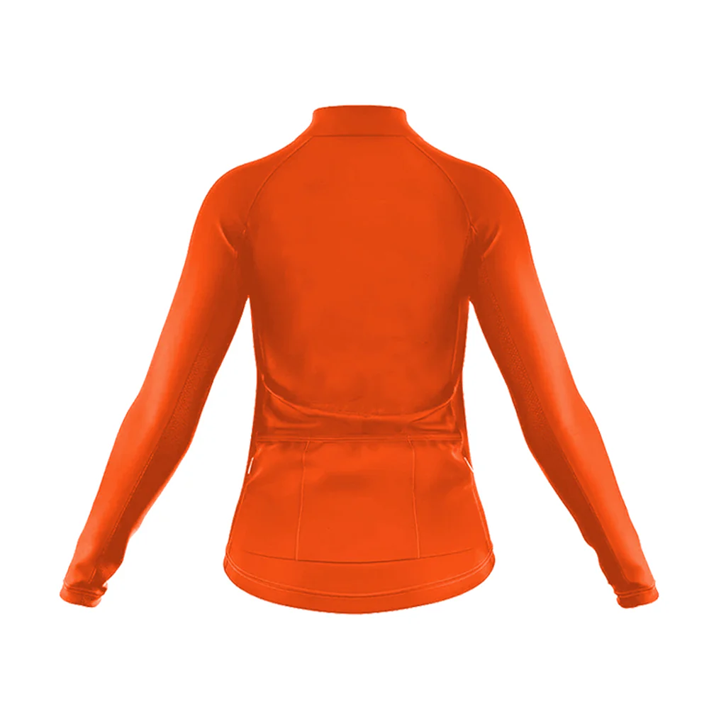 Balenci-YA-GO! Orange Women's Long Sleeve Cycling Kit - Image 4
