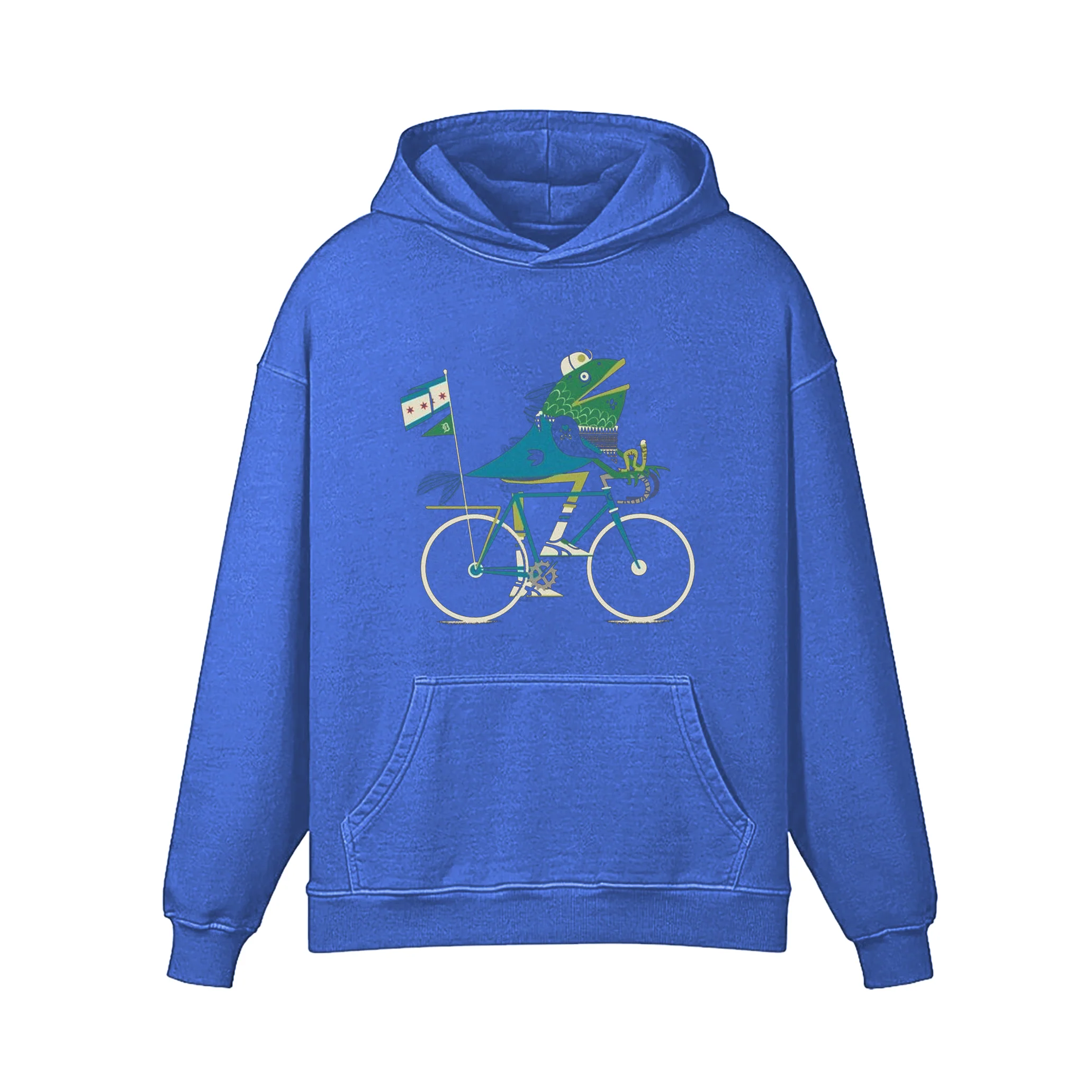 Big Fish On Bike Hoodie