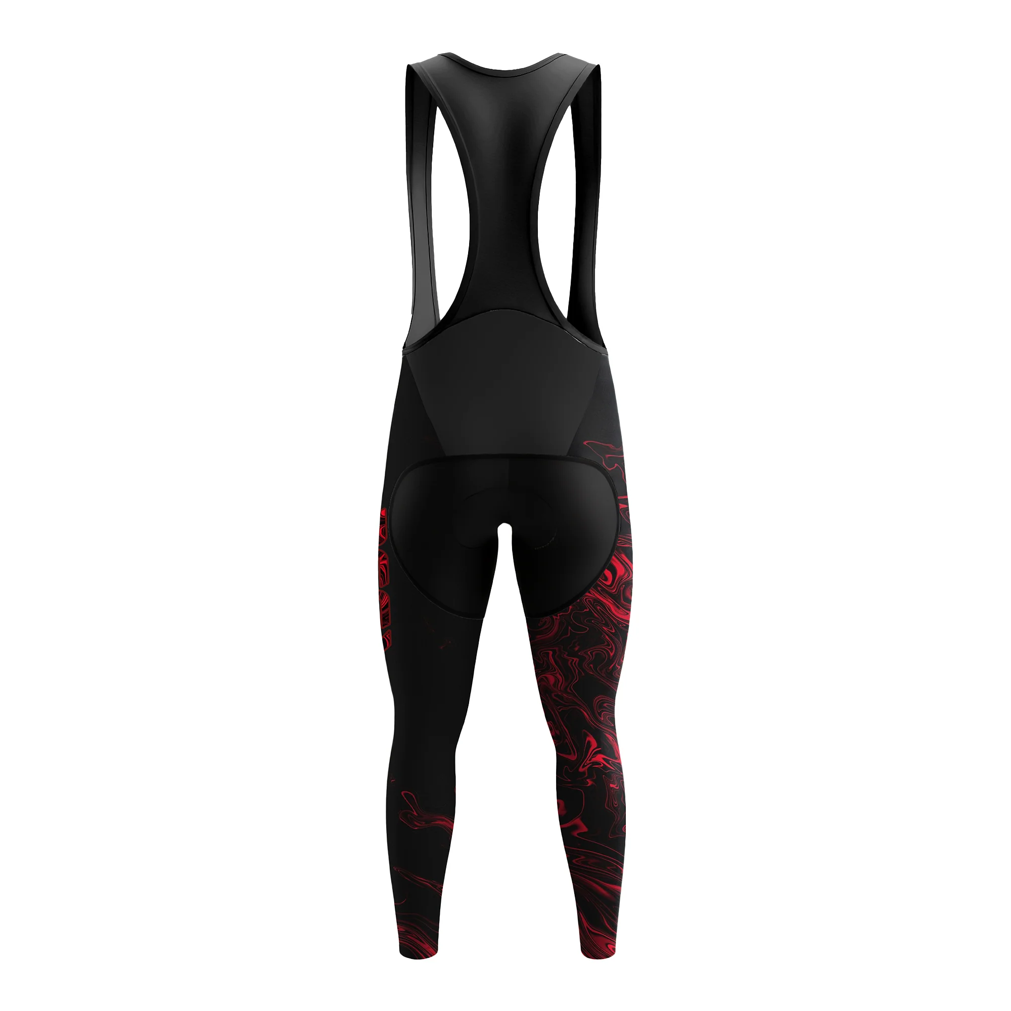 black-red fluid Men's Long Sleeve Cycling Kit - Image 6