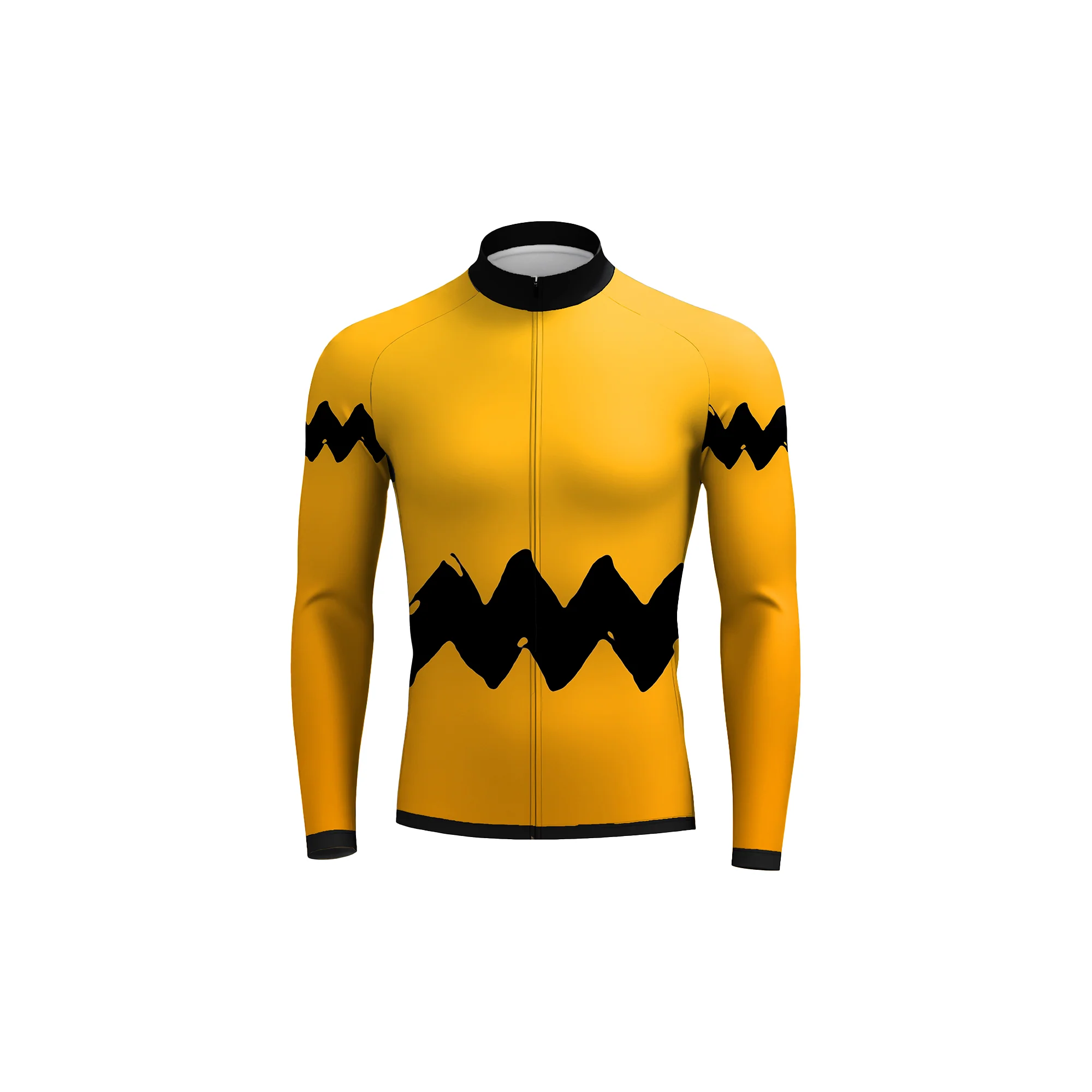 black wave Men's Long Sleeve Cycling Kit - Image 3