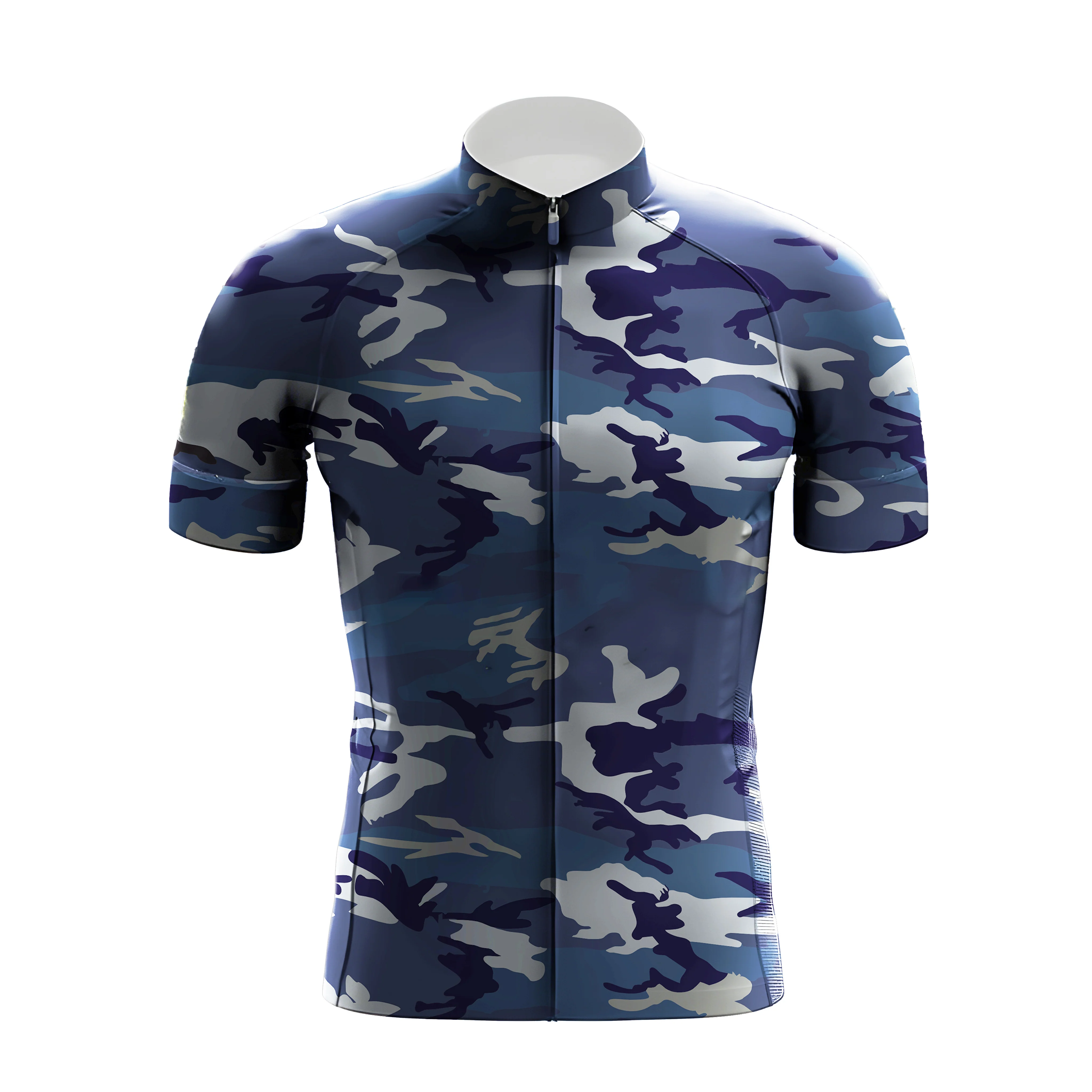 Blue Camouflage Men's Cycling Kit - Image 3