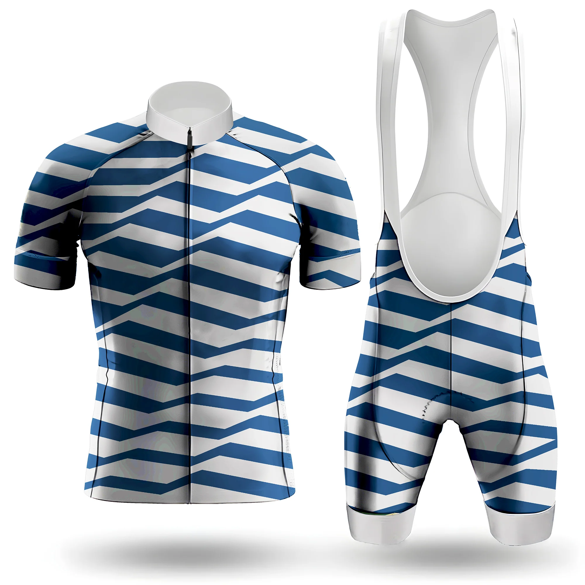 Blue Pattern Men's Cycling Kit
