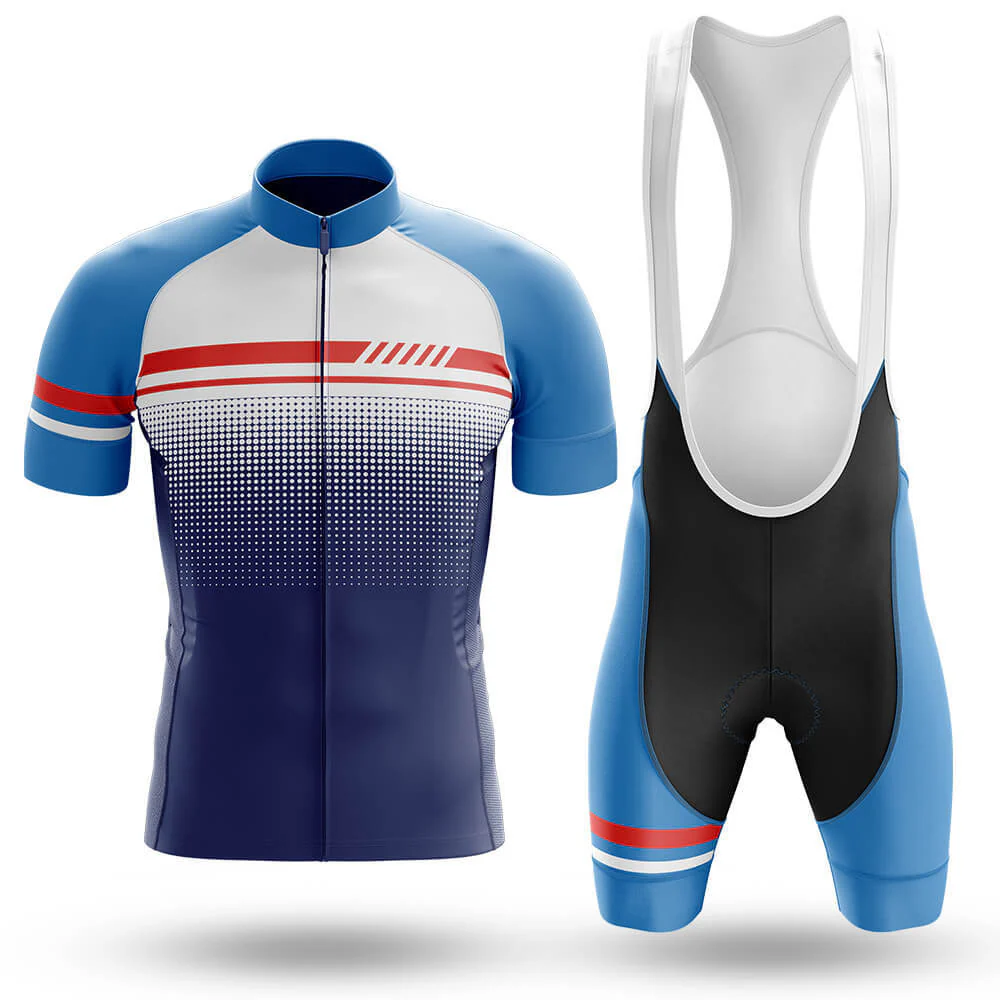 Blue Red Men's Cycling Kit