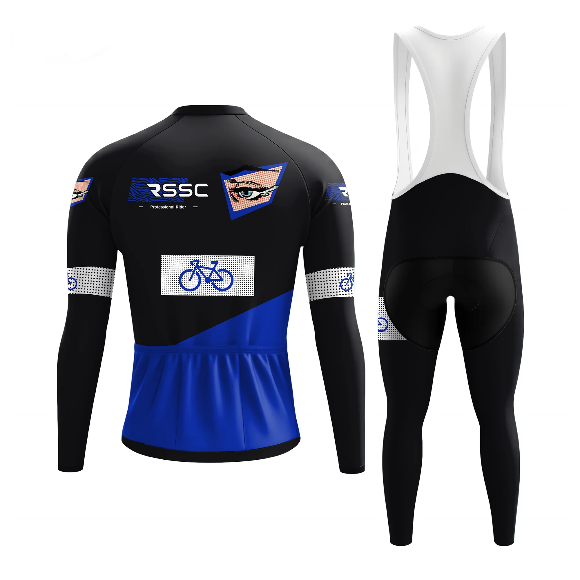 Blue Tear Men's Long Sleeve Cycling Kit - Image 2