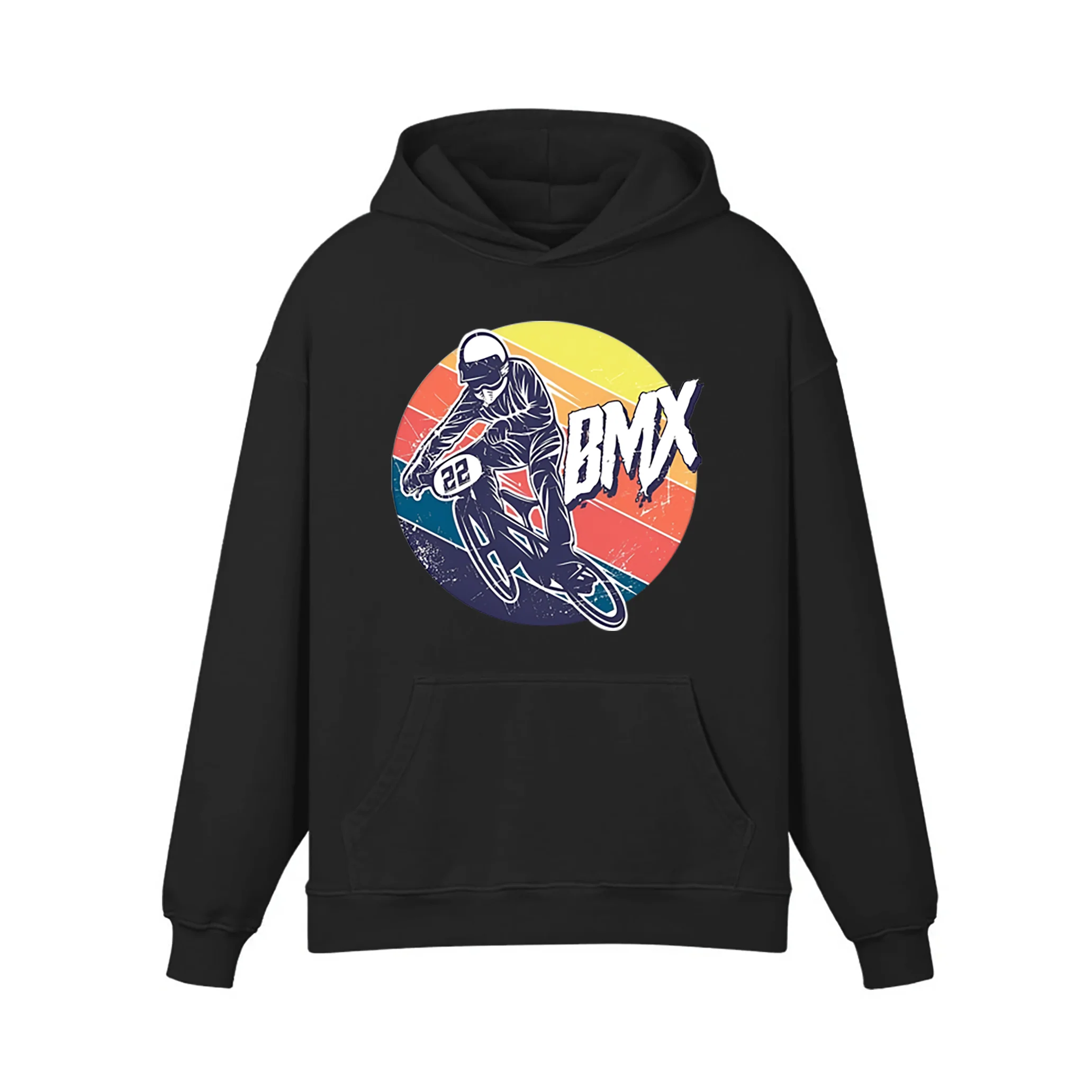 BMX Retro Graphic Illustration Hoodie - Image 3