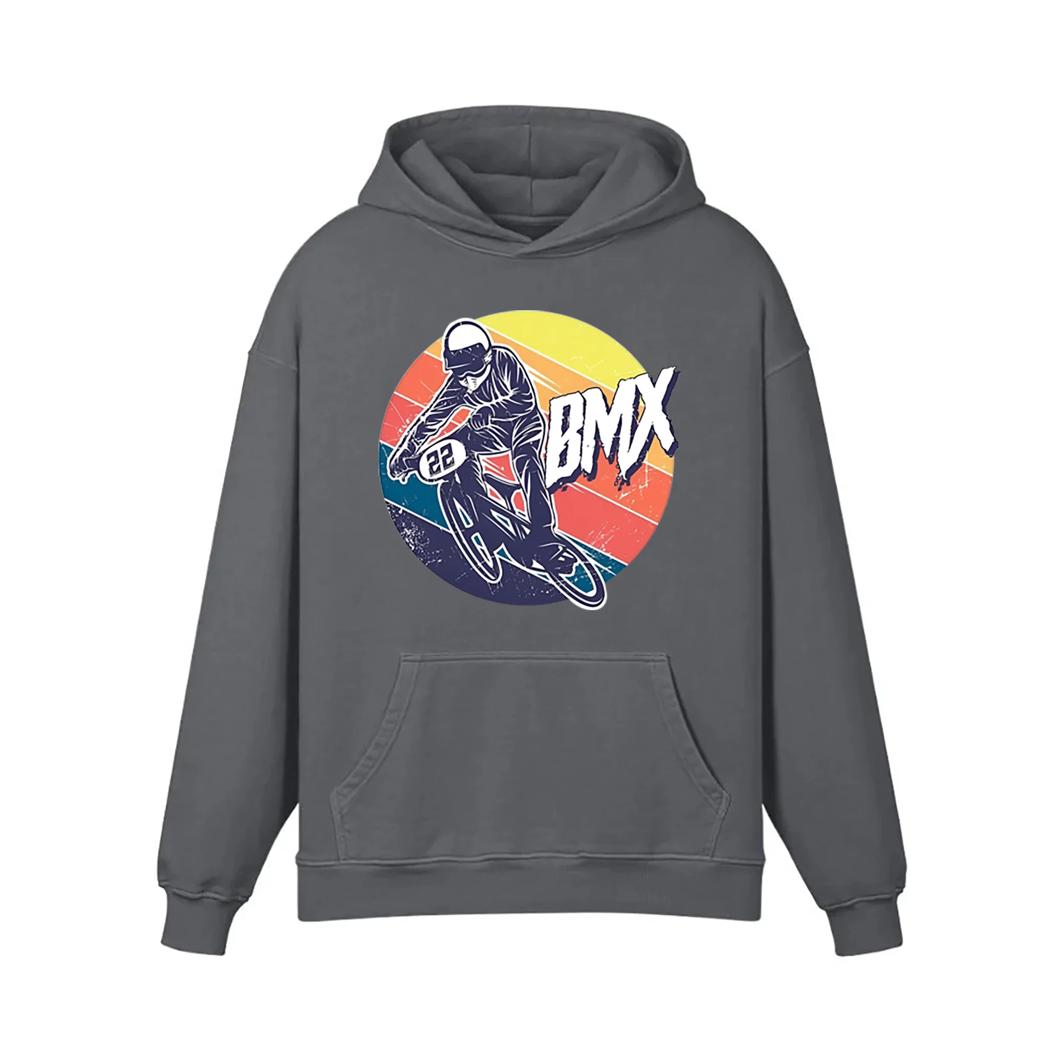 BMX Retro Graphic Illustration Hoodie - Image 4