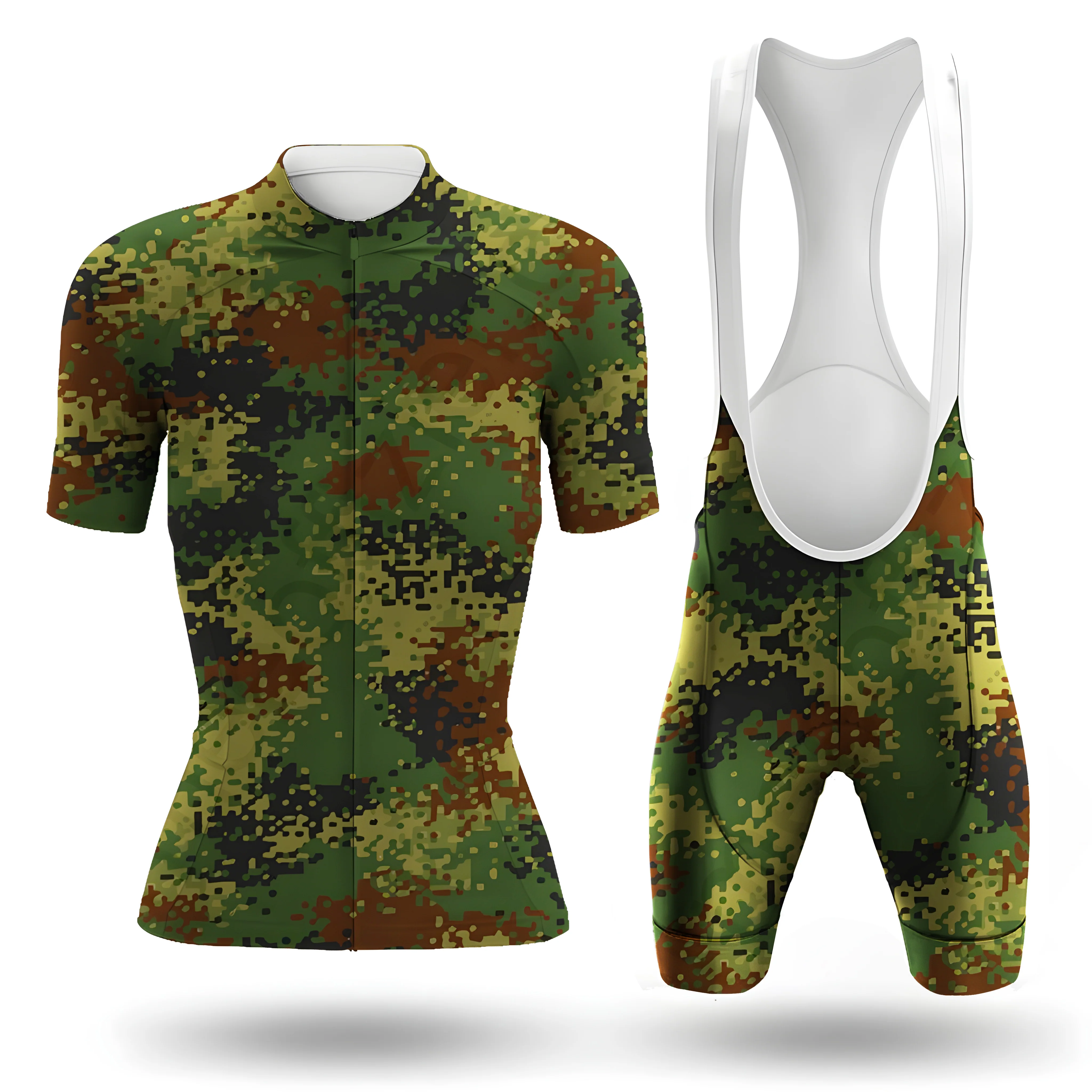 Camouflage Pattern Women's Short Sleeve Cycling Kit