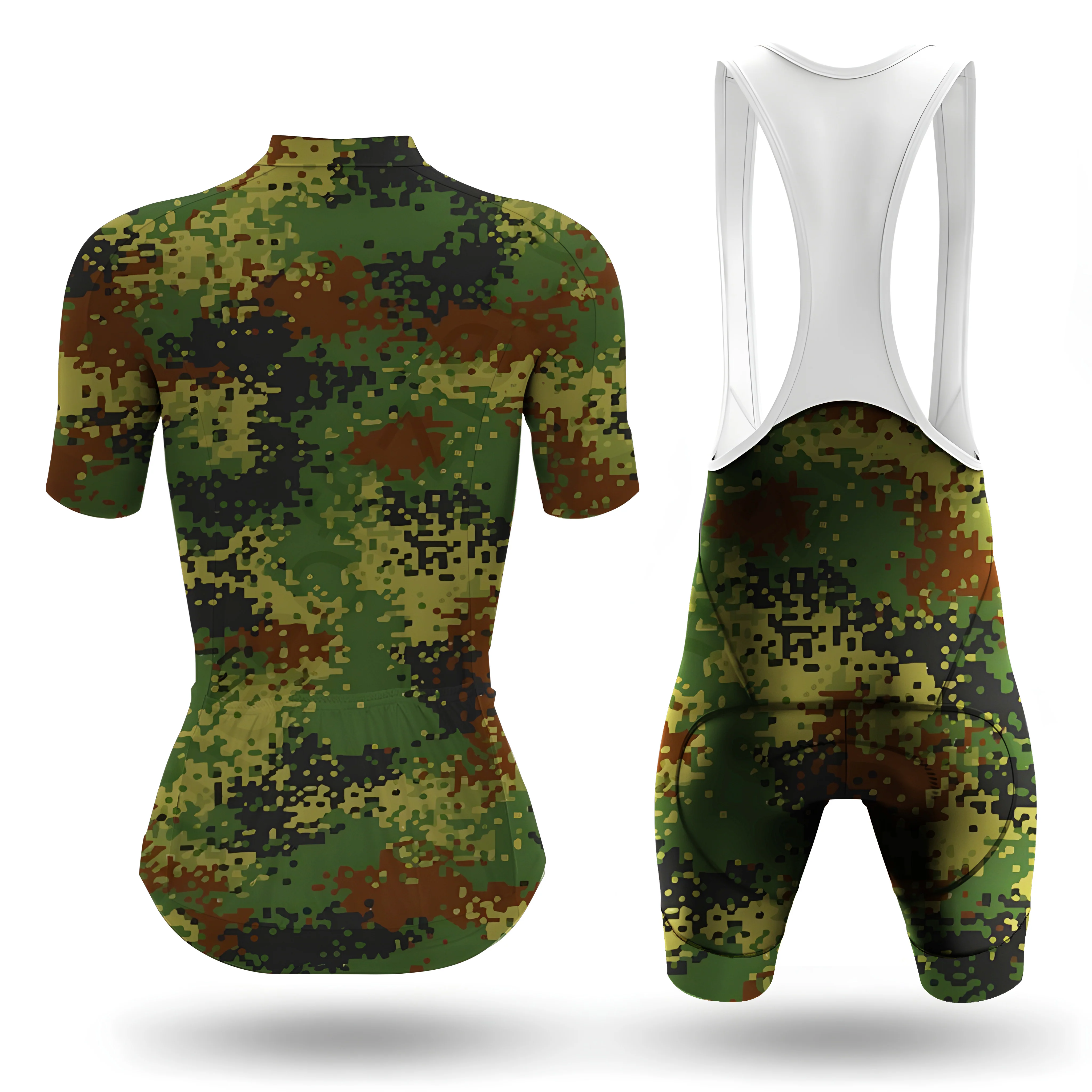 Camouflage Pattern Women's Short Sleeve Cycling Kit - Image 2