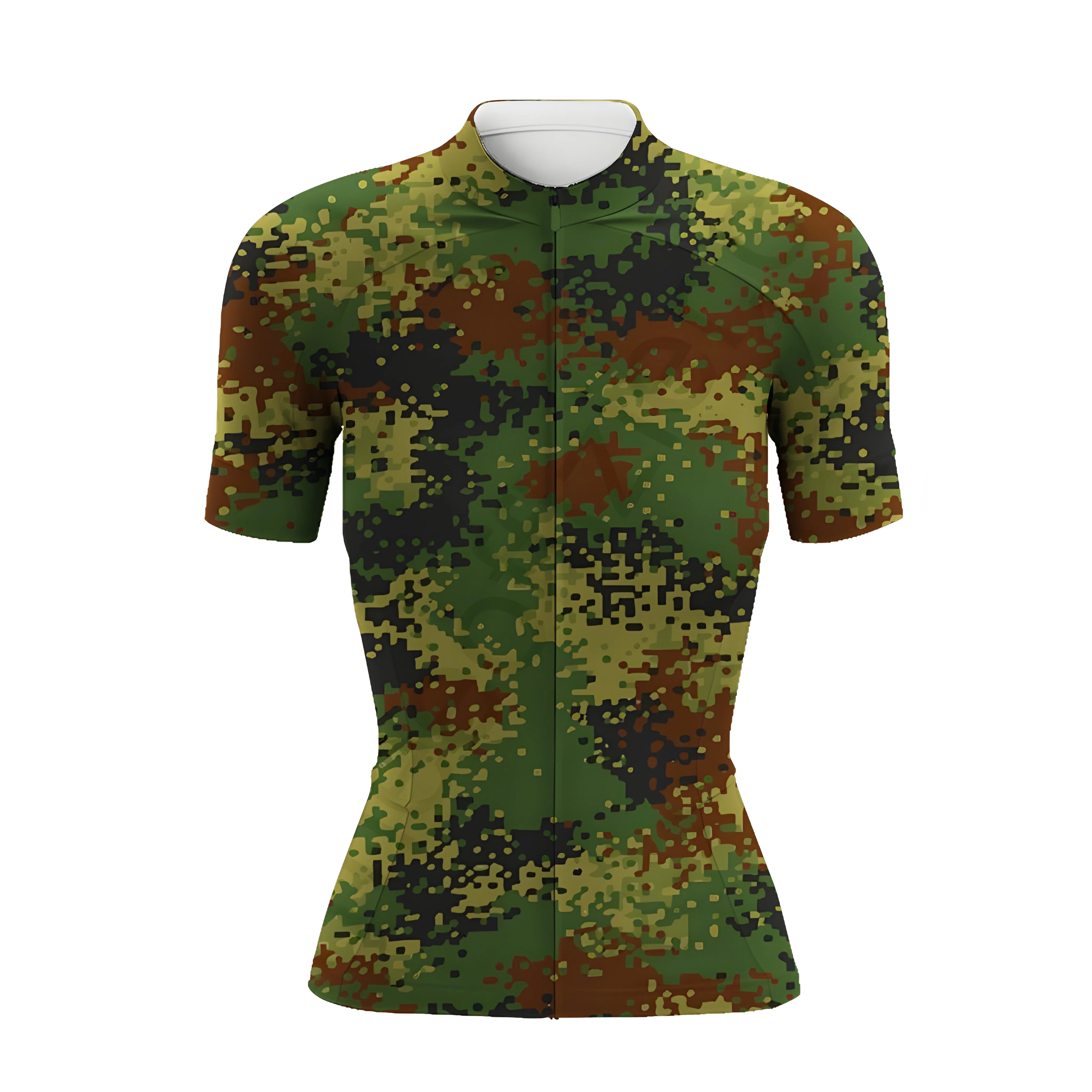 Camouflage Pattern Women's Short Sleeve Cycling Kit - Image 3