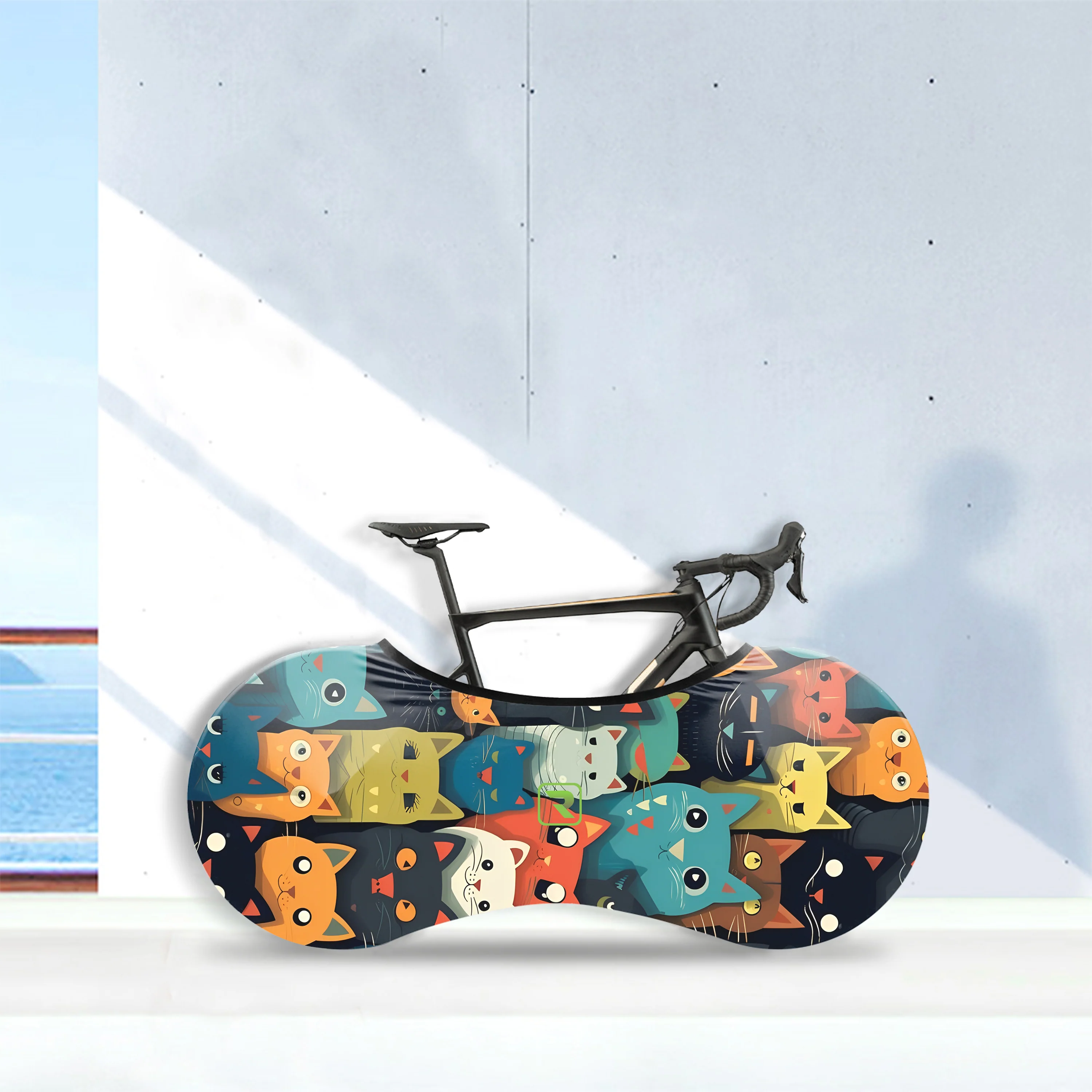 Cartoon Cat Bicycle Wheels Cover - Image 5