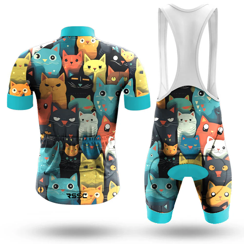Cartoon Cat Men's Cycling Kit - Image 2