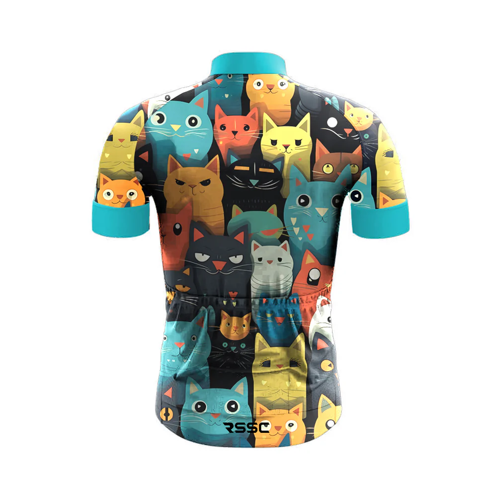 Cartoon Cat Men's Cycling Kit - Image 4