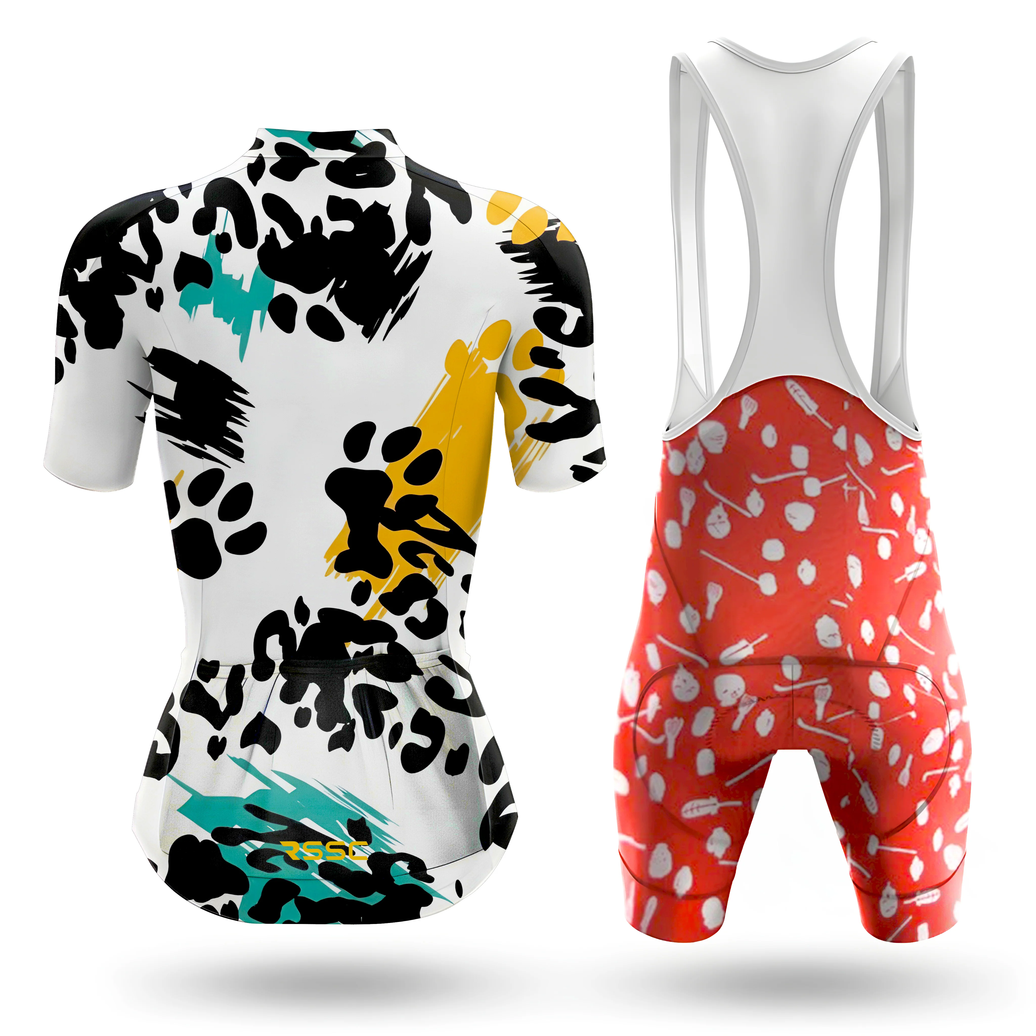 Cat And Dog Claws Women's Short Sleeve Cycling Kit - Image 2