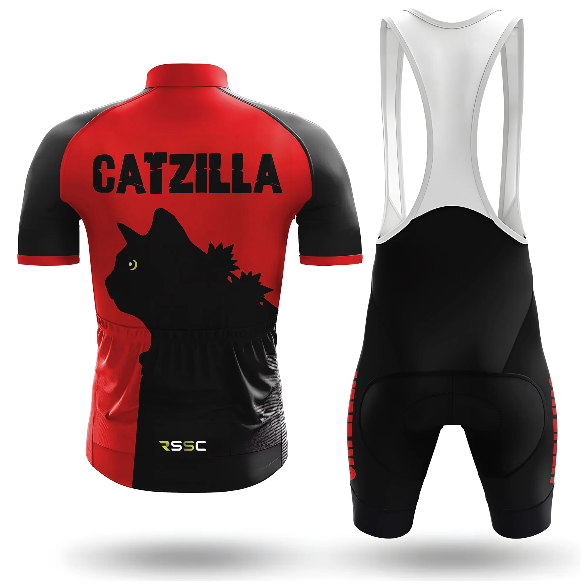 cat gatzilla Men's Short Sleeve Cycling Kit - Image 6