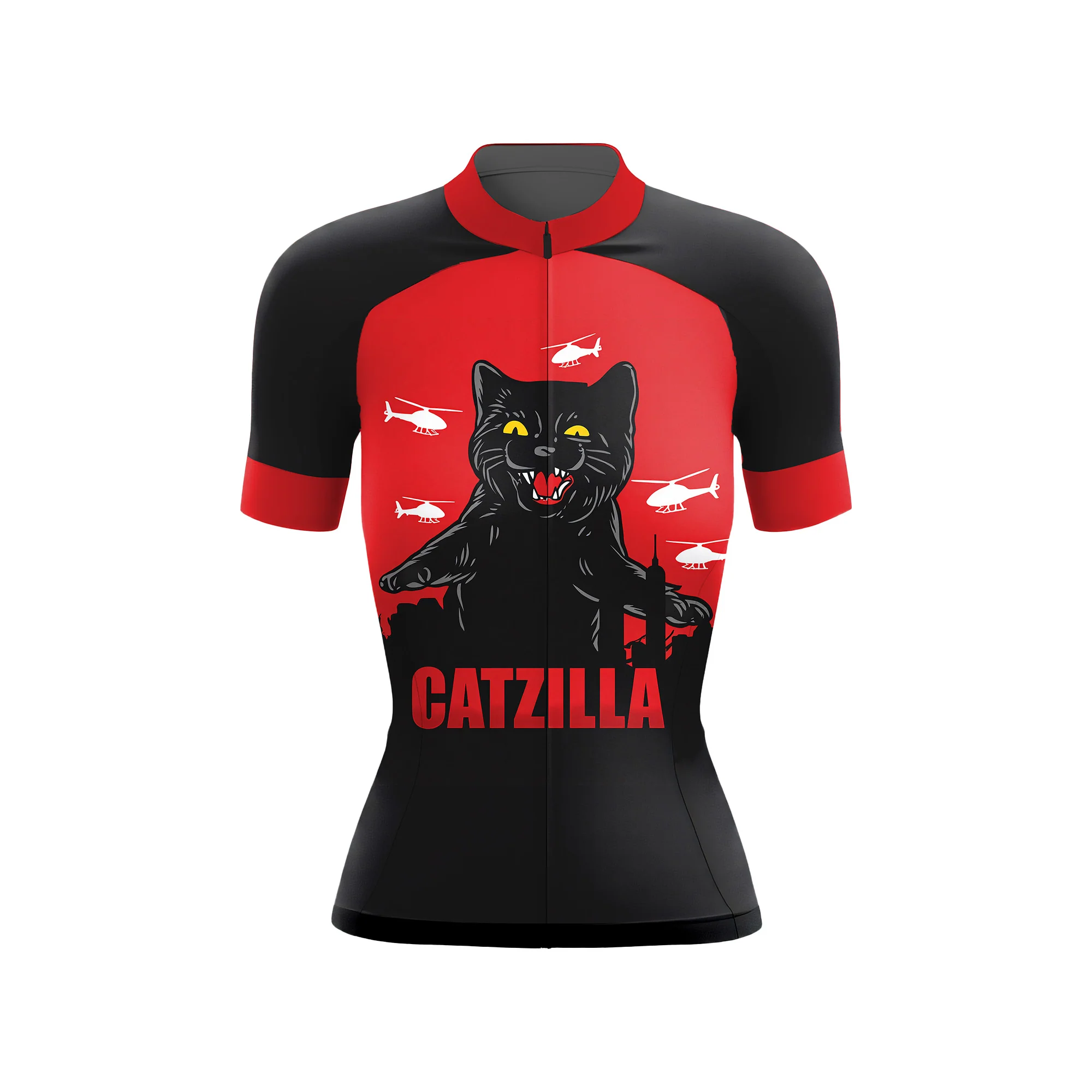 cat gatzilla Women's Short Sleeve Cycling Kit - Image 3