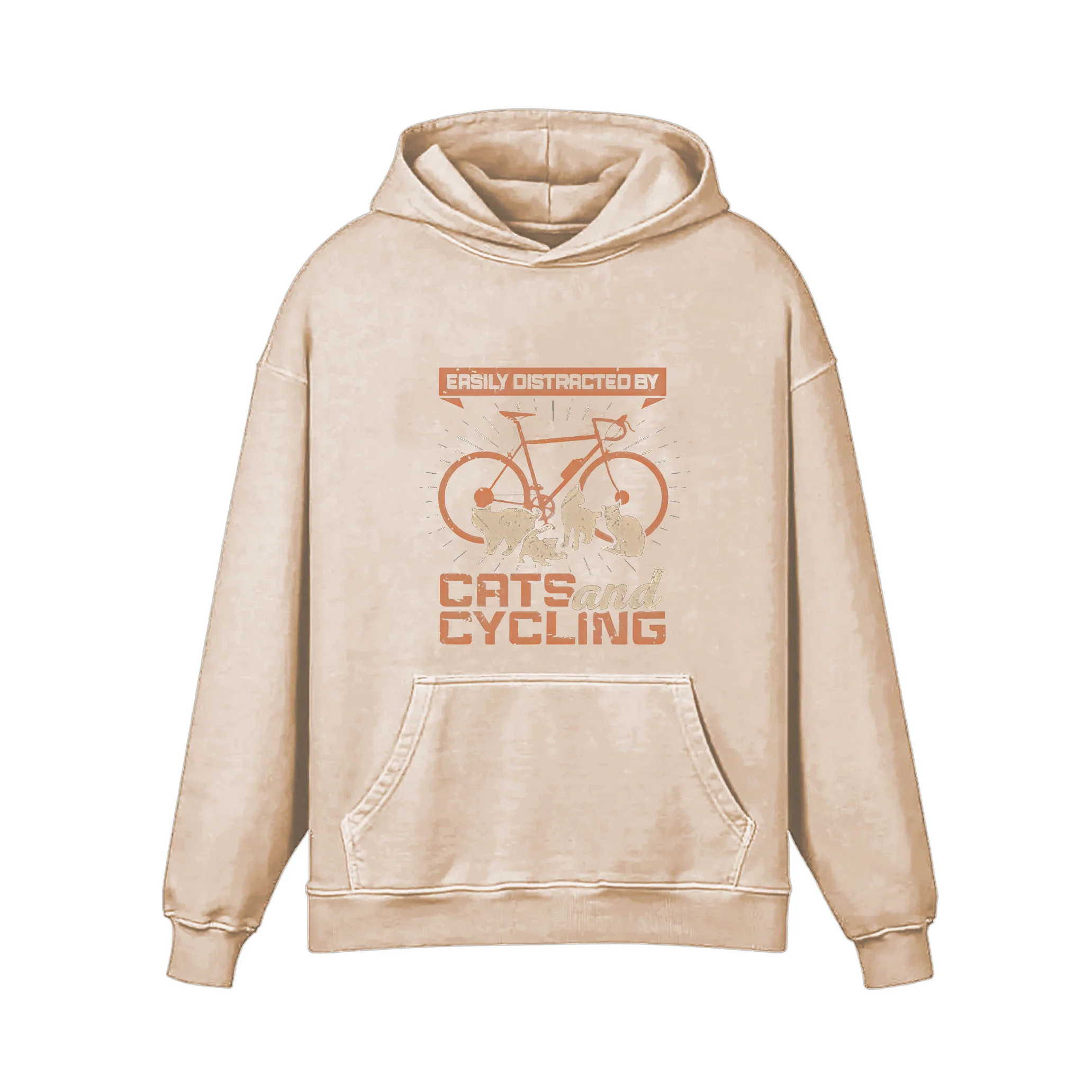 Cats And Cycling Hoodie - Image 3