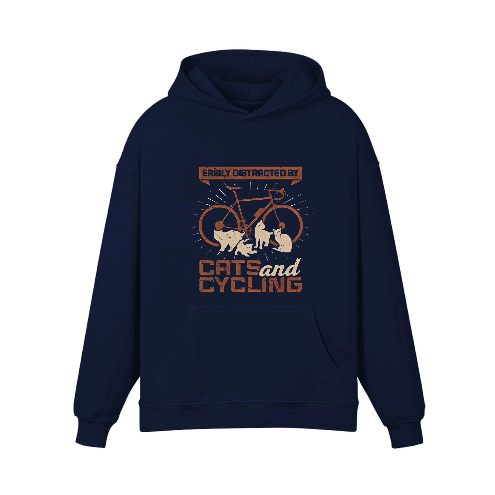 Cats And Cycling Hoodie - Image 5